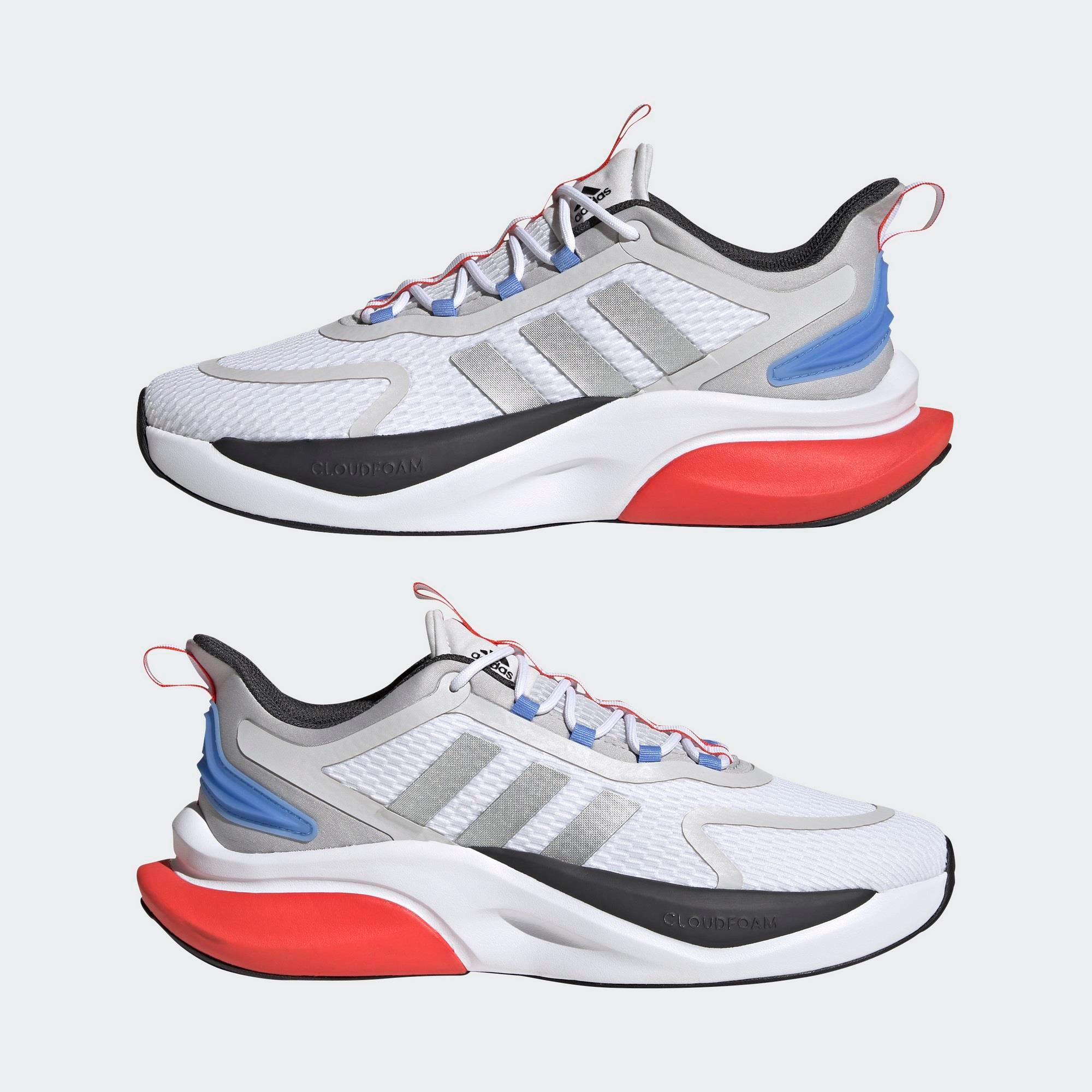 Adidas-Adidas AlphaBounce+ Erkek Beyaz Koşu Ayakkabısı-Koşu&Yürüyüş-HP6139