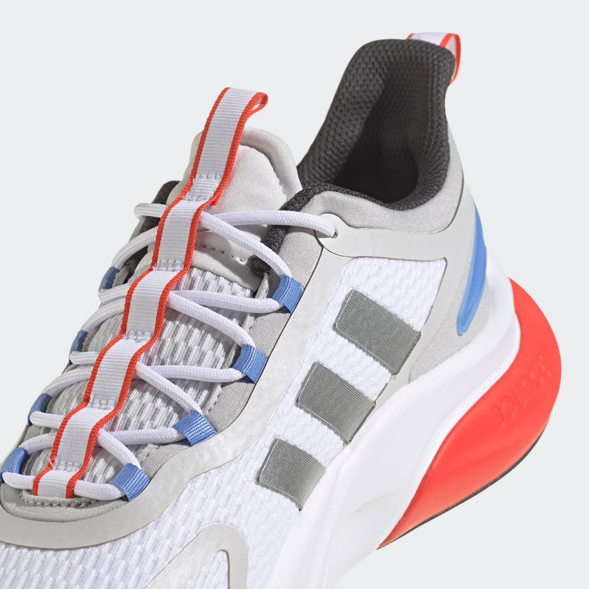 Adidas-Adidas AlphaBounce+ Erkek Beyaz Koşu Ayakkabısı-Koşu&Yürüyüş-HP6139
