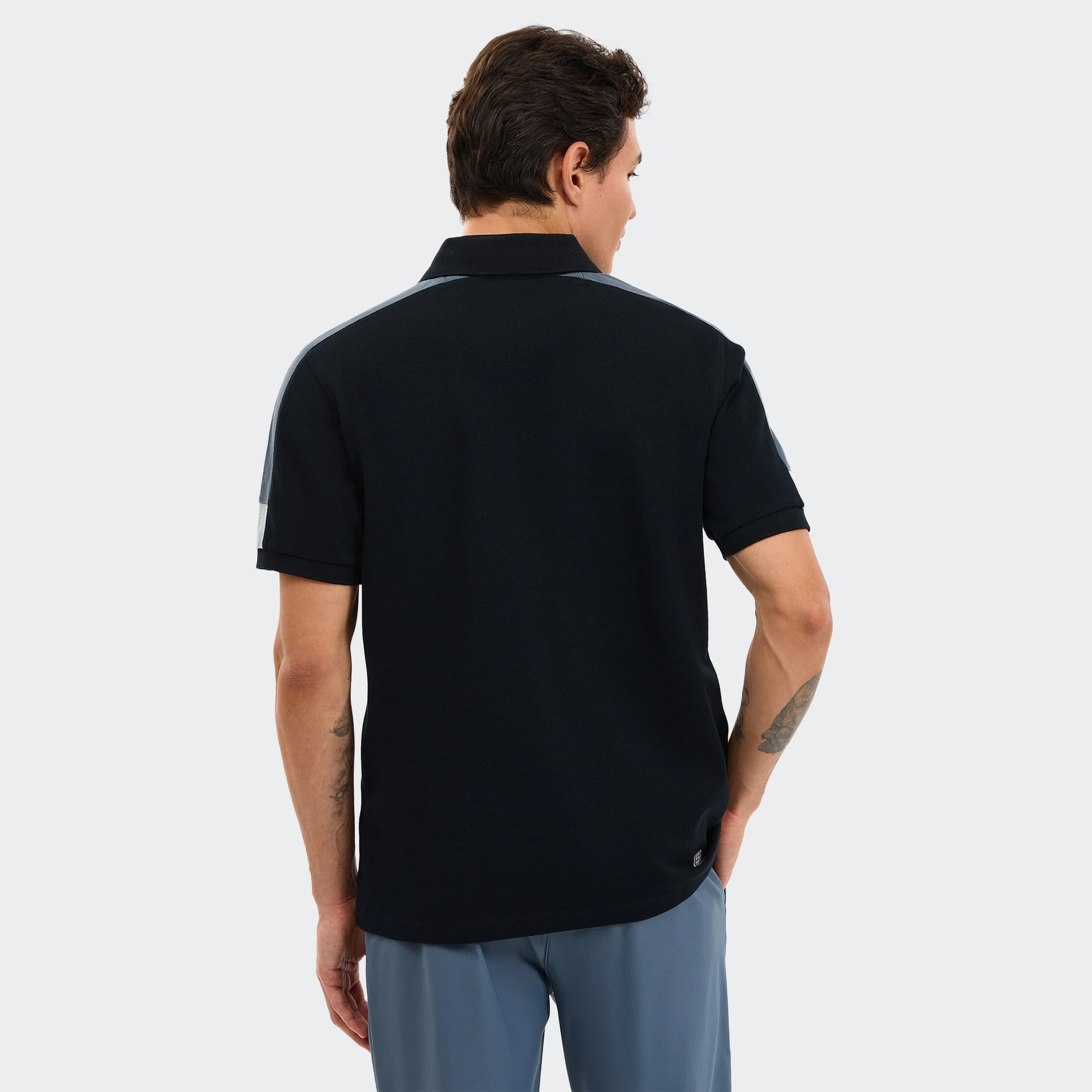 Skechers-M Color Block Detail Polo-T-Shirt-S221047-3817XL