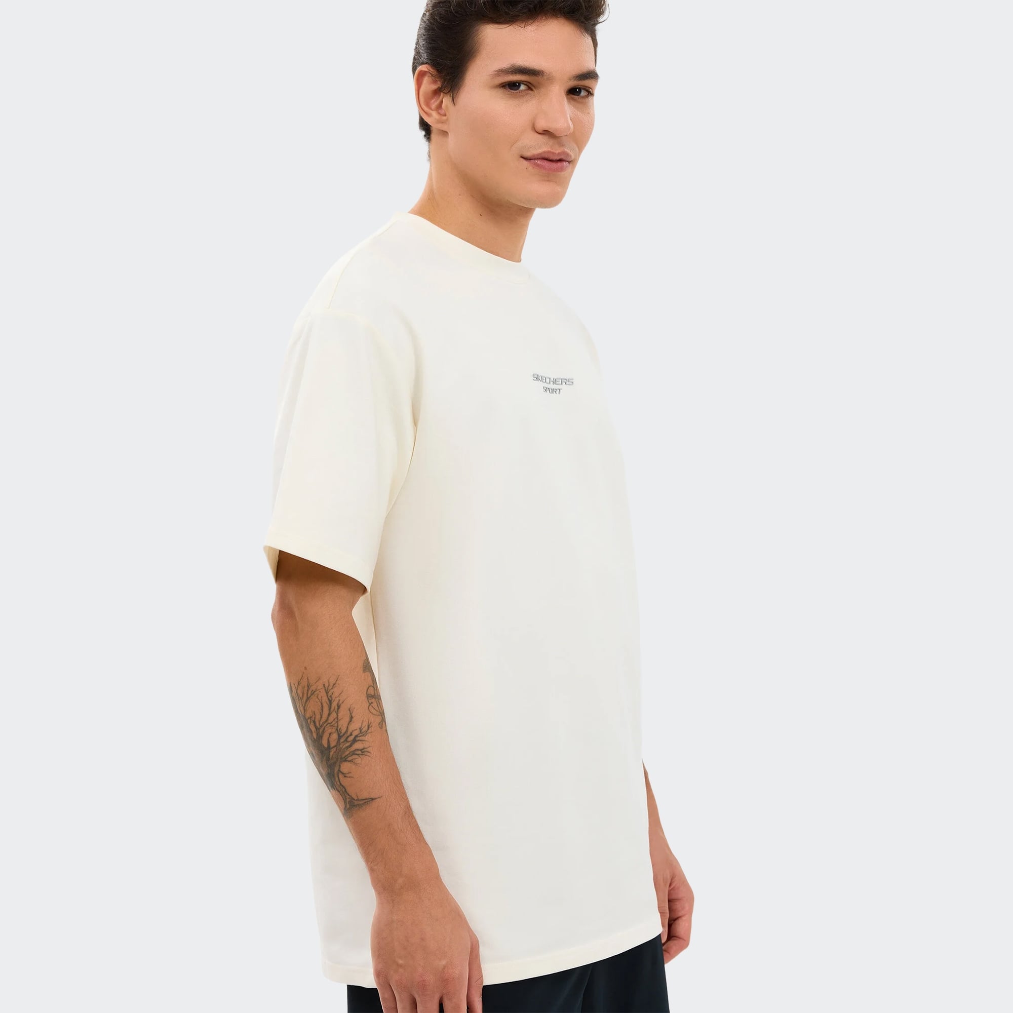 Skechers-M Graphic Tee Reflect Logo Oversize T-Shirt-T-Shirt-S231094-3855S