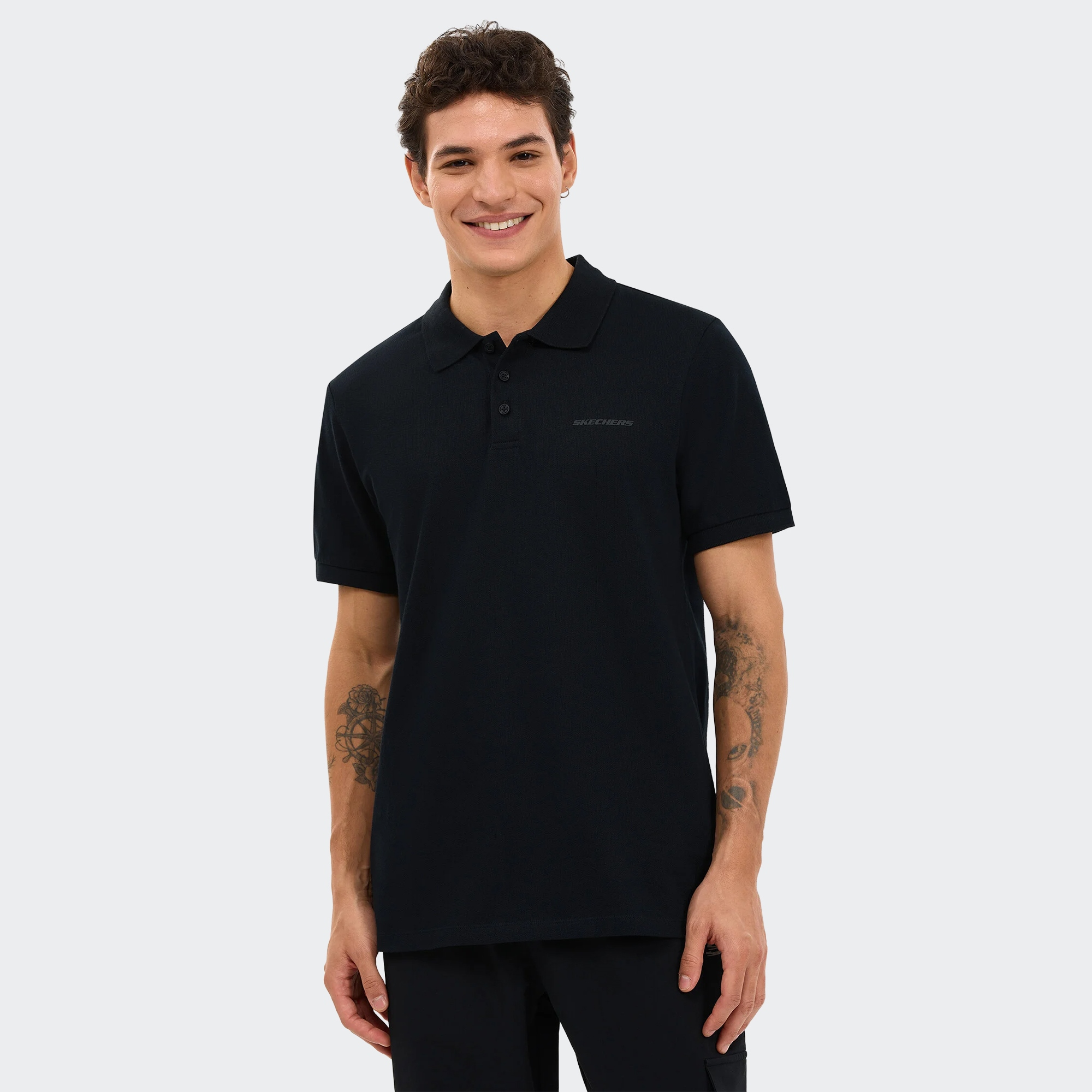 Skechers-M Short Sleeve Polo-T-Shirt-S211800-3817L