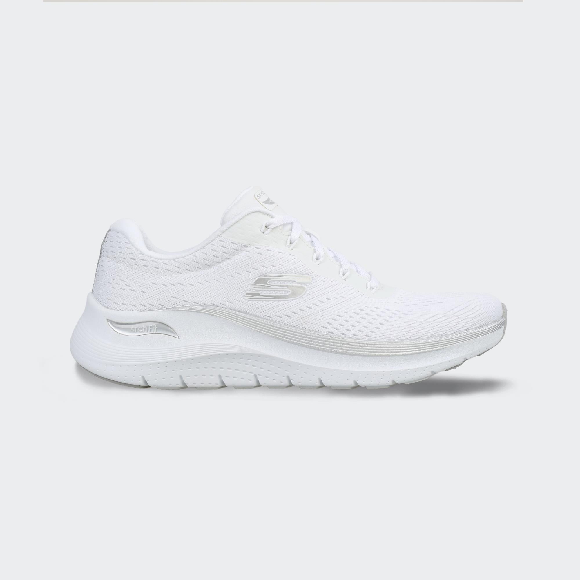 Skechers-Skechers Arch Fit 2.0-Glow The Distance Kadın Beyaz Sneaker Ayakkabı-Sneaker-150067WSL