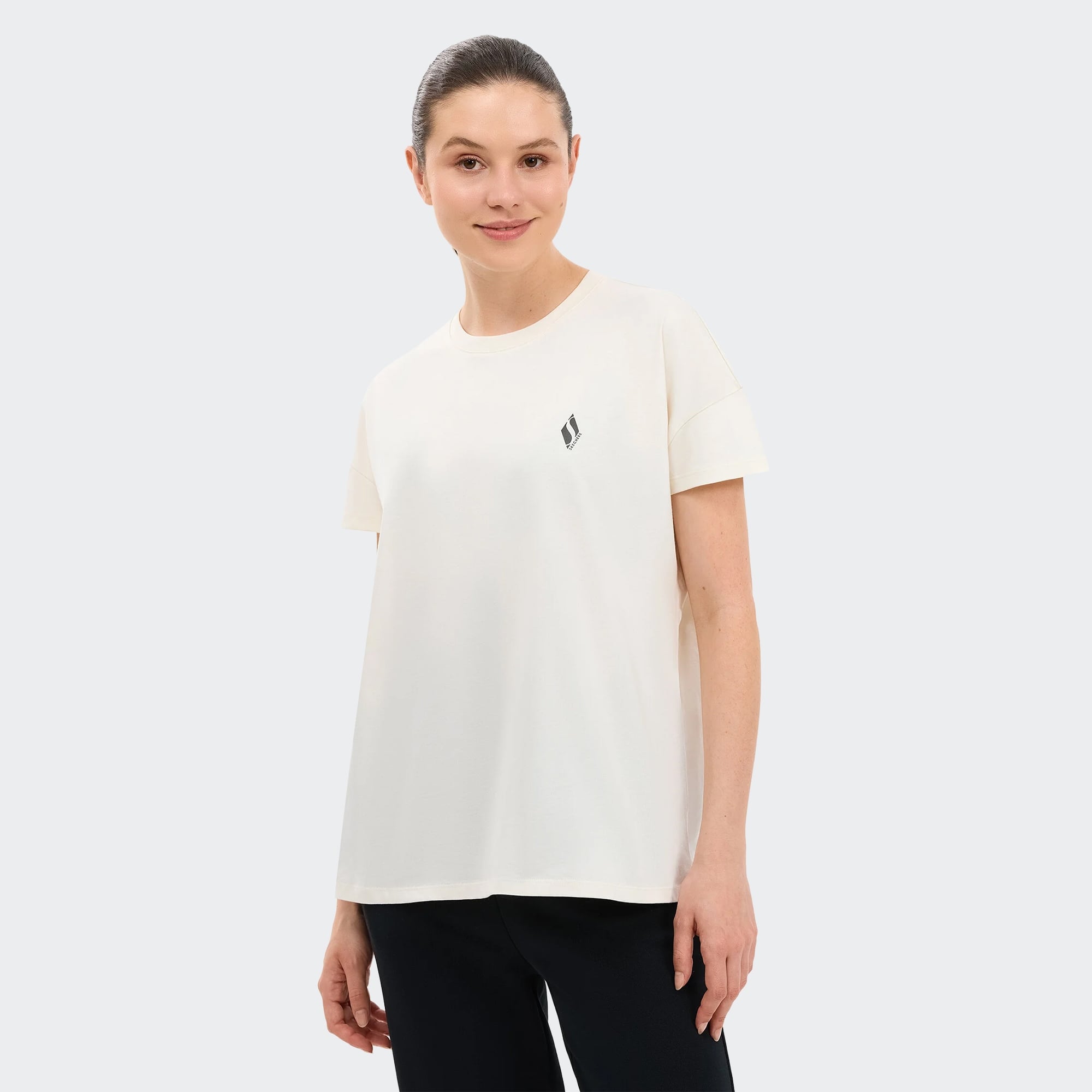 Skechers-W Crew Neck Graphic Tee T-Shirt-T-Shirt-S221482-3855S