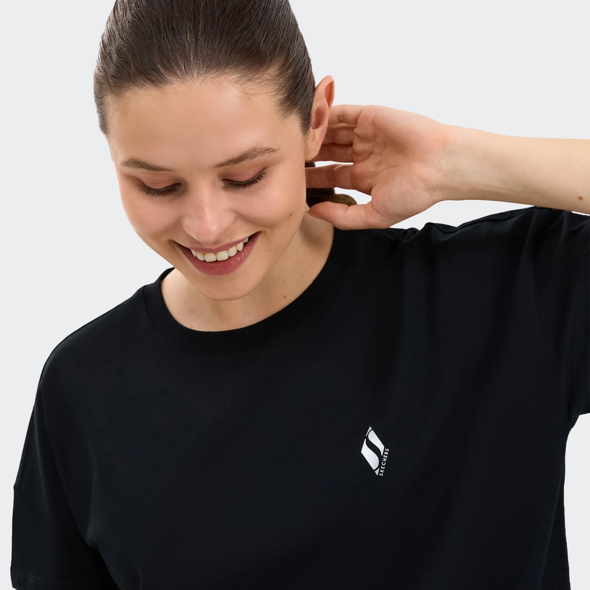 Skechers-W Crew Neck Graphic Tee T-Shirt-T-Shirt-S221482-3817S