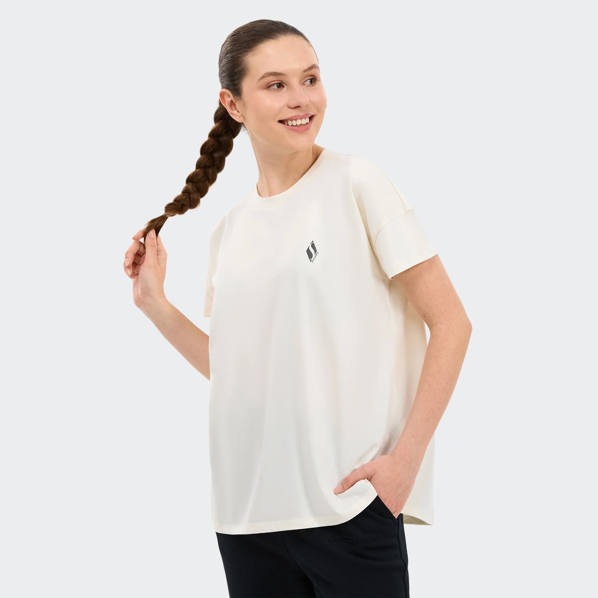 Skechers-W Crew Neck Graphic Tee T-Shirt-T-Shirt-S221482-3855S
