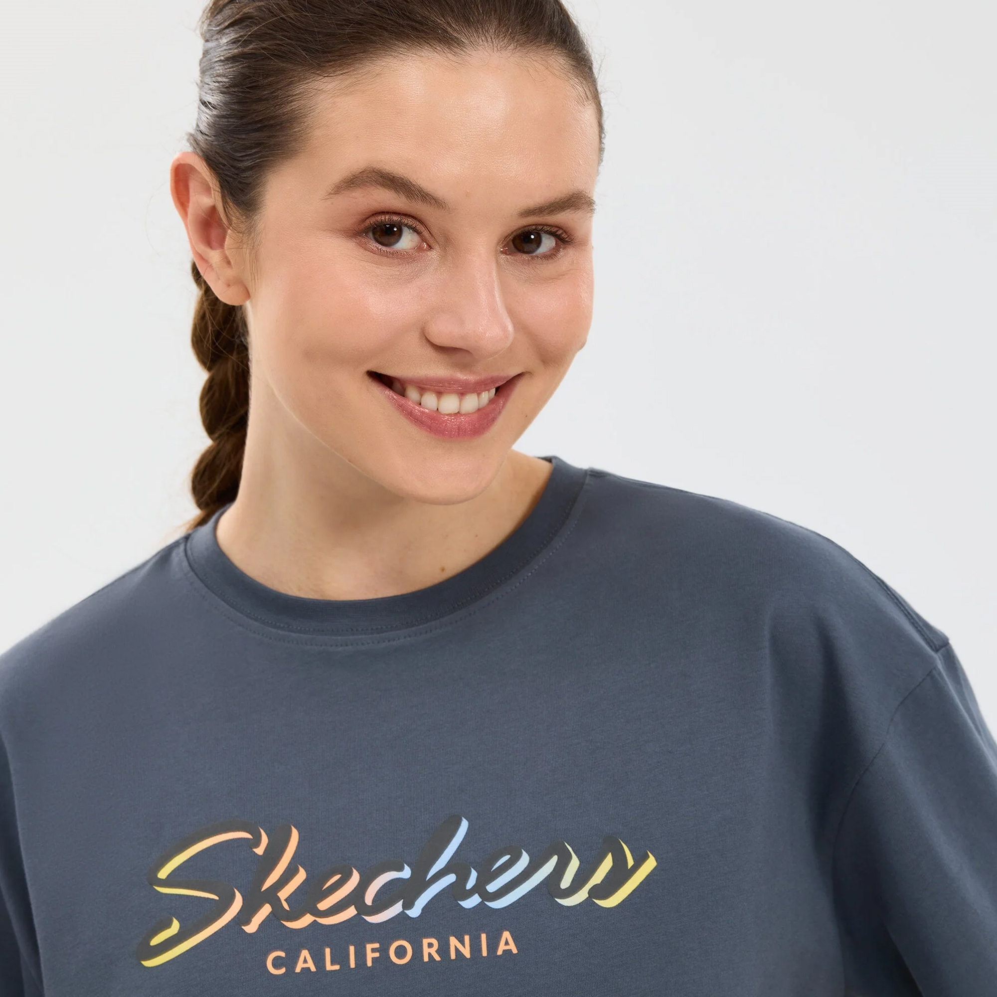 Skechers-W Crop Graphic T-Shirt-T-Shirt-S2610054-3998XS