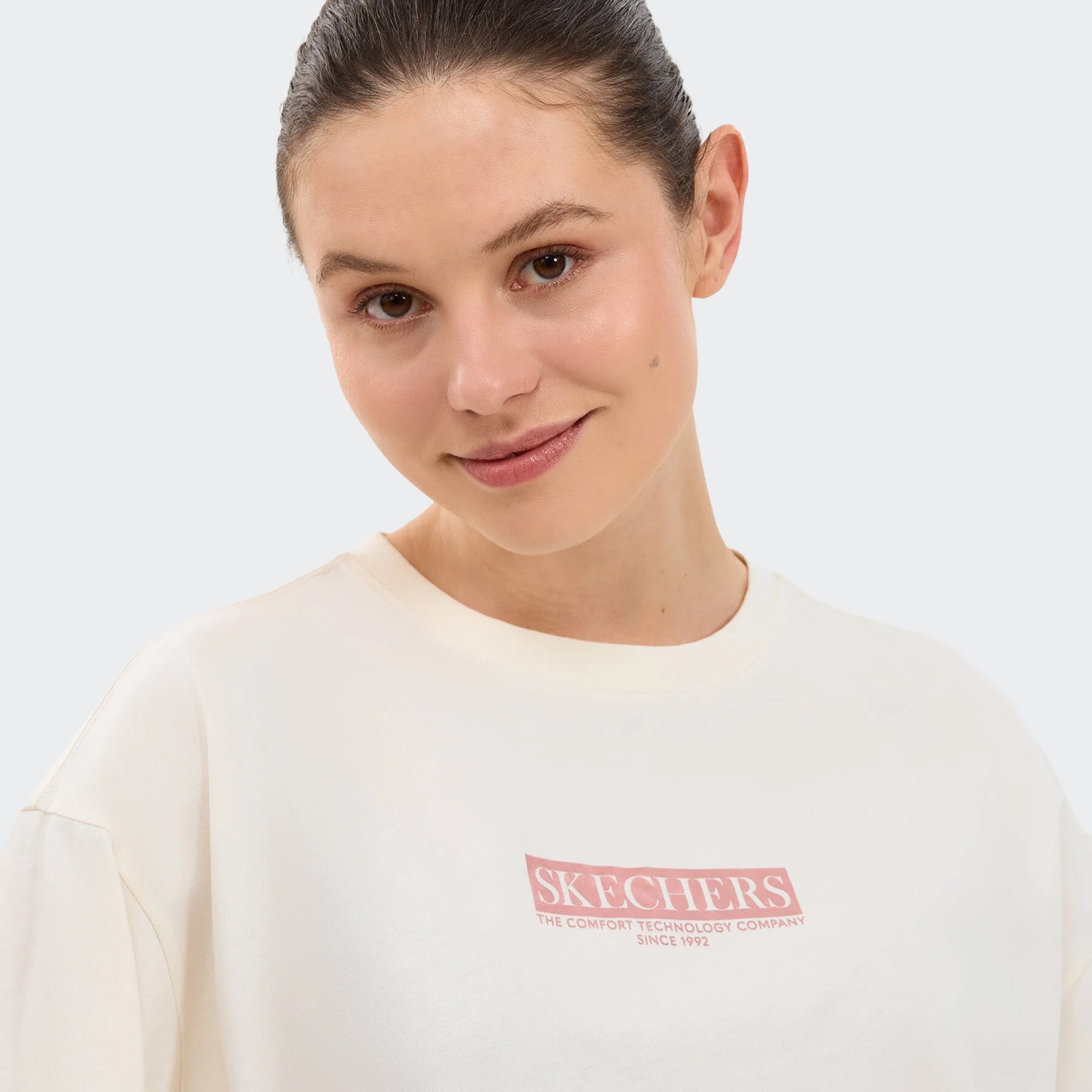 Skechers-W Oversize Fit Graphic T-Shirt-T-Shirt-S2610063-3855SM