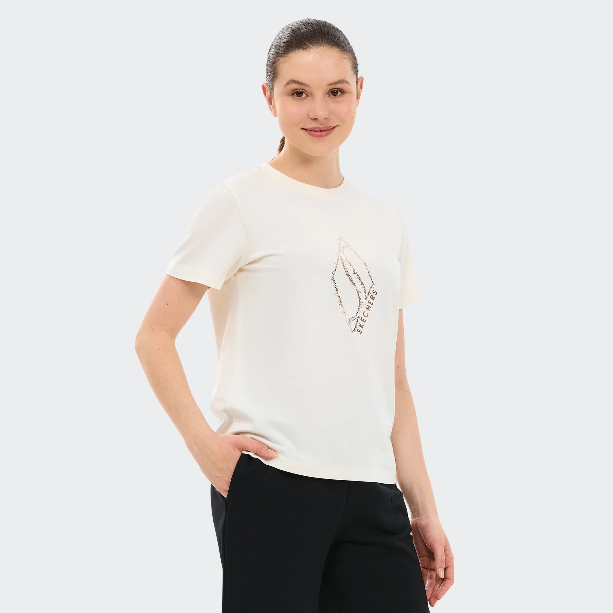 Skechers-W Regular Fit Graphic T-Shirt-T-Shirt-S2610049-3855S