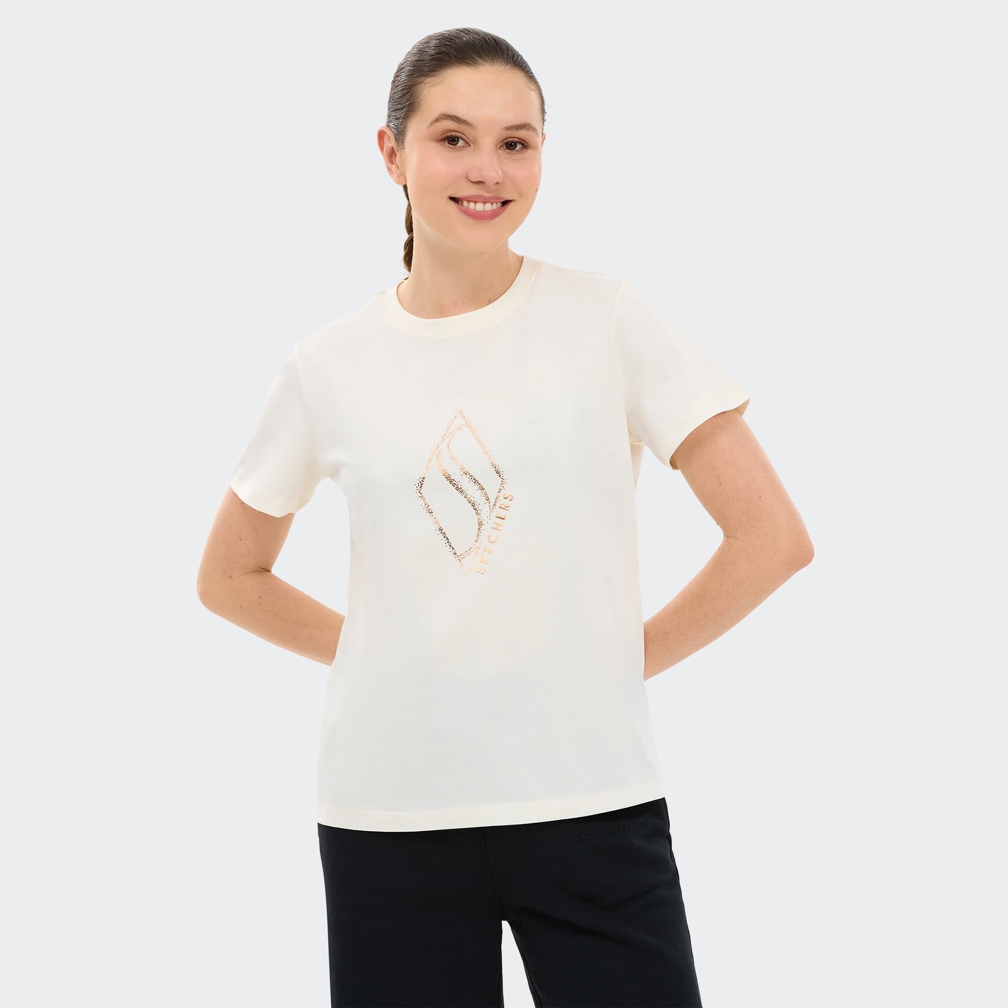Skechers-W Regular Fit Graphic T-Shirt-T-Shirt-S2610049-3855S