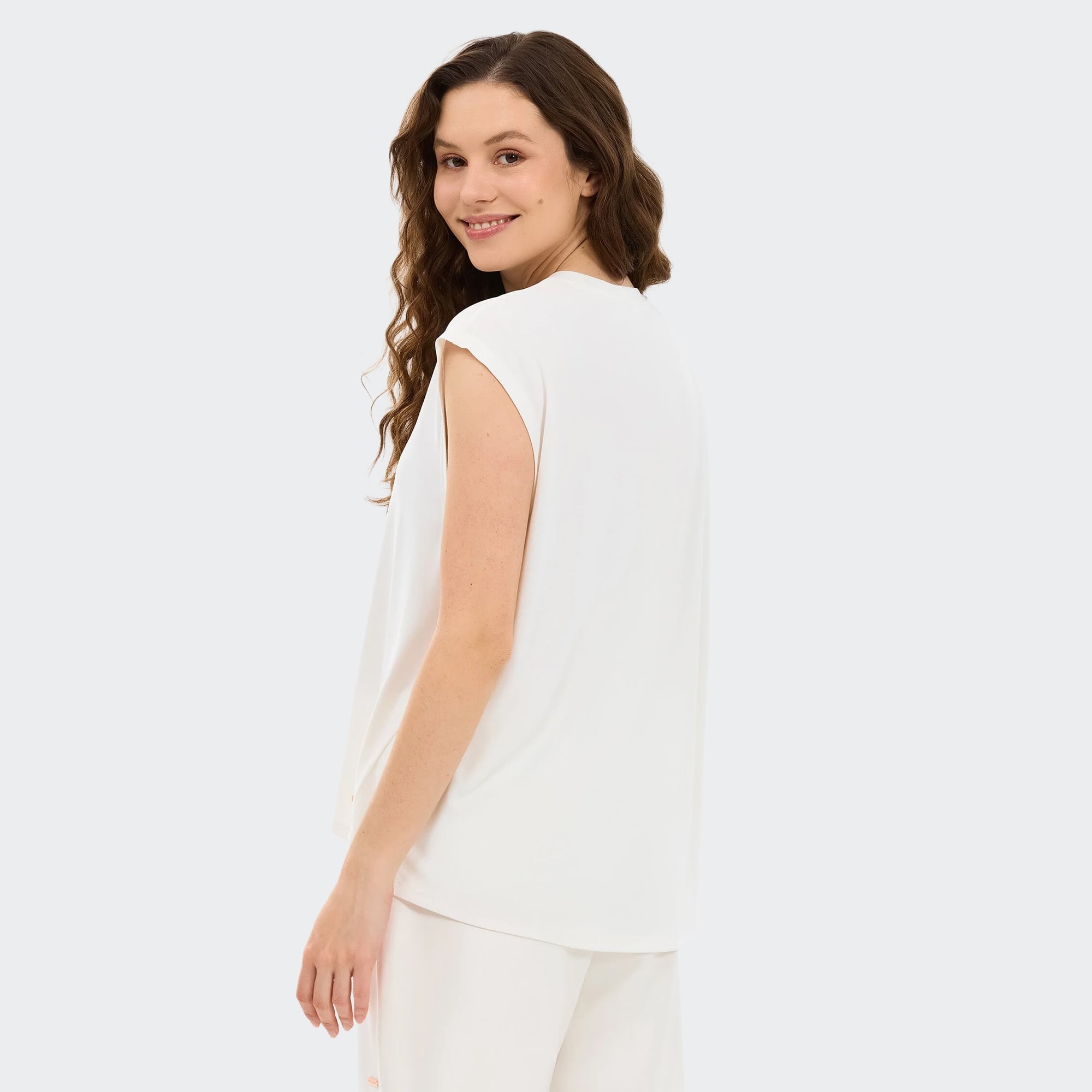 Skechers-W Soft Touch Loose Fit T-Shirt-T-Shirt-S2610047-3855M