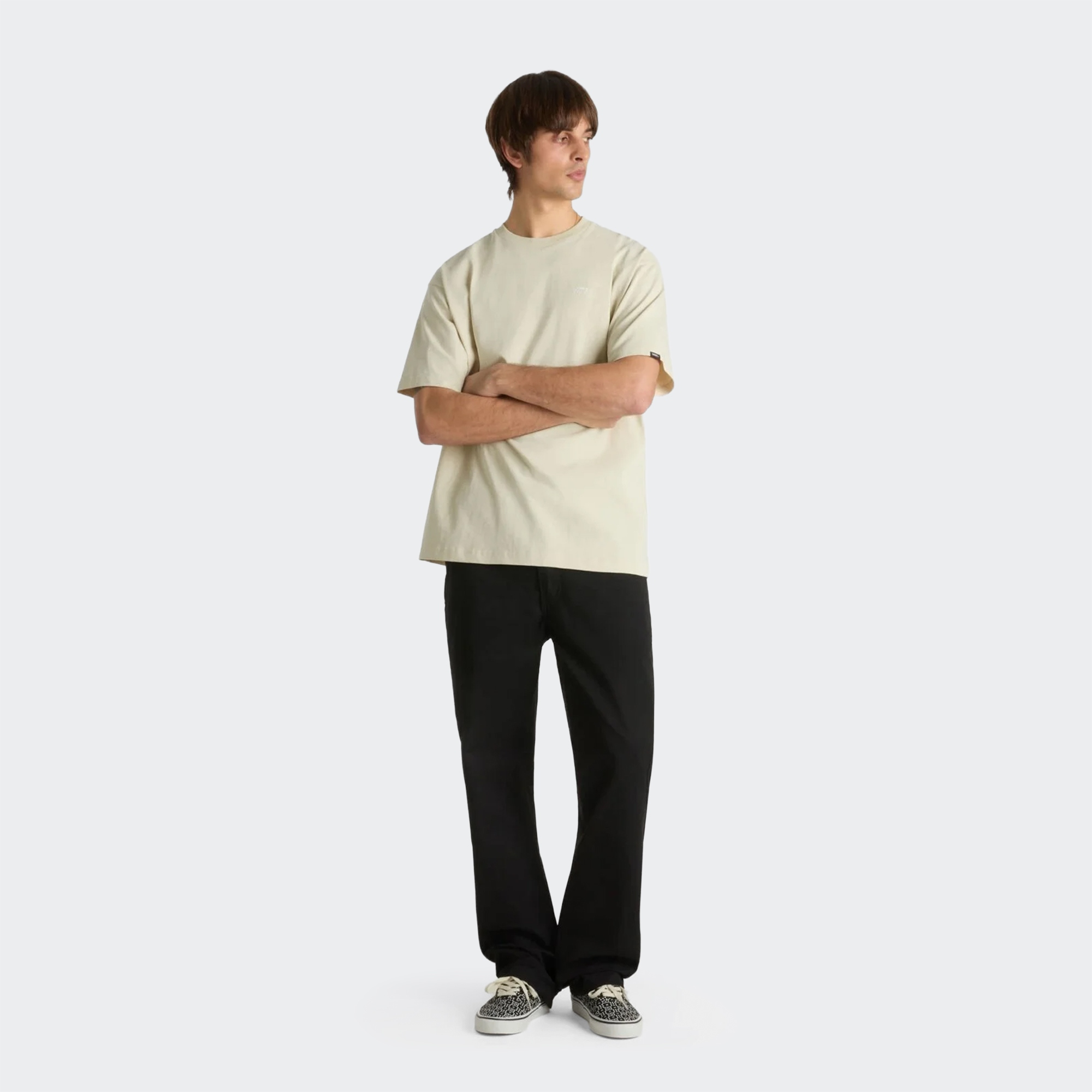 Vans-Left Chest II Loose SS Oatmeal-T-Shirt-VN000P1P2N1