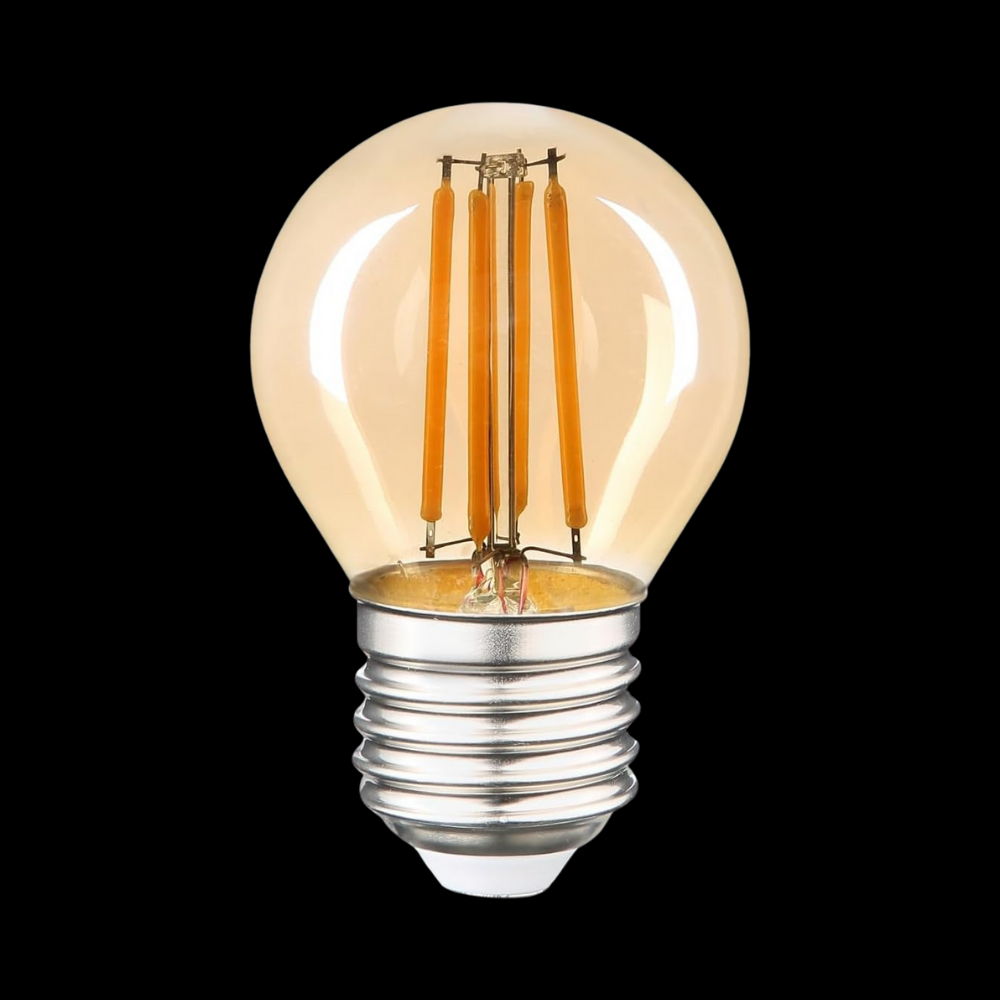 G45 Rustik LED Ampul 4W E27 Duy 2700K Gün Işığı Mini Top Filament Ampul