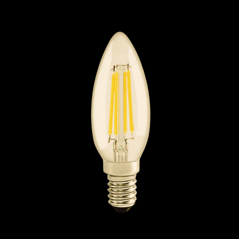 E14 Duy C35 Rustik LED Ampul 4W Filament Mum Ampul 440 Lümen Sıcak Beyaz
