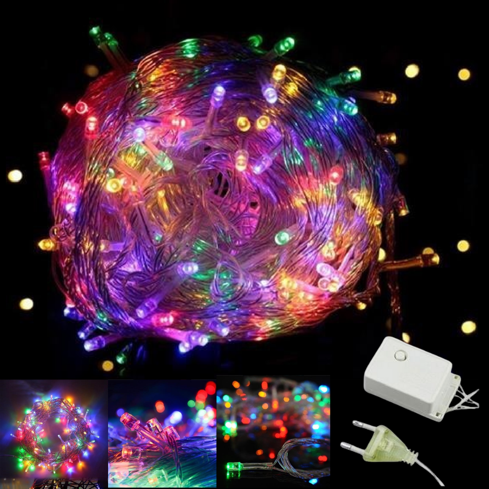 10 Metre 100 LED RGB Işık Zinciri – 8 Fonksiyonlu Dekoratif Led Lamba