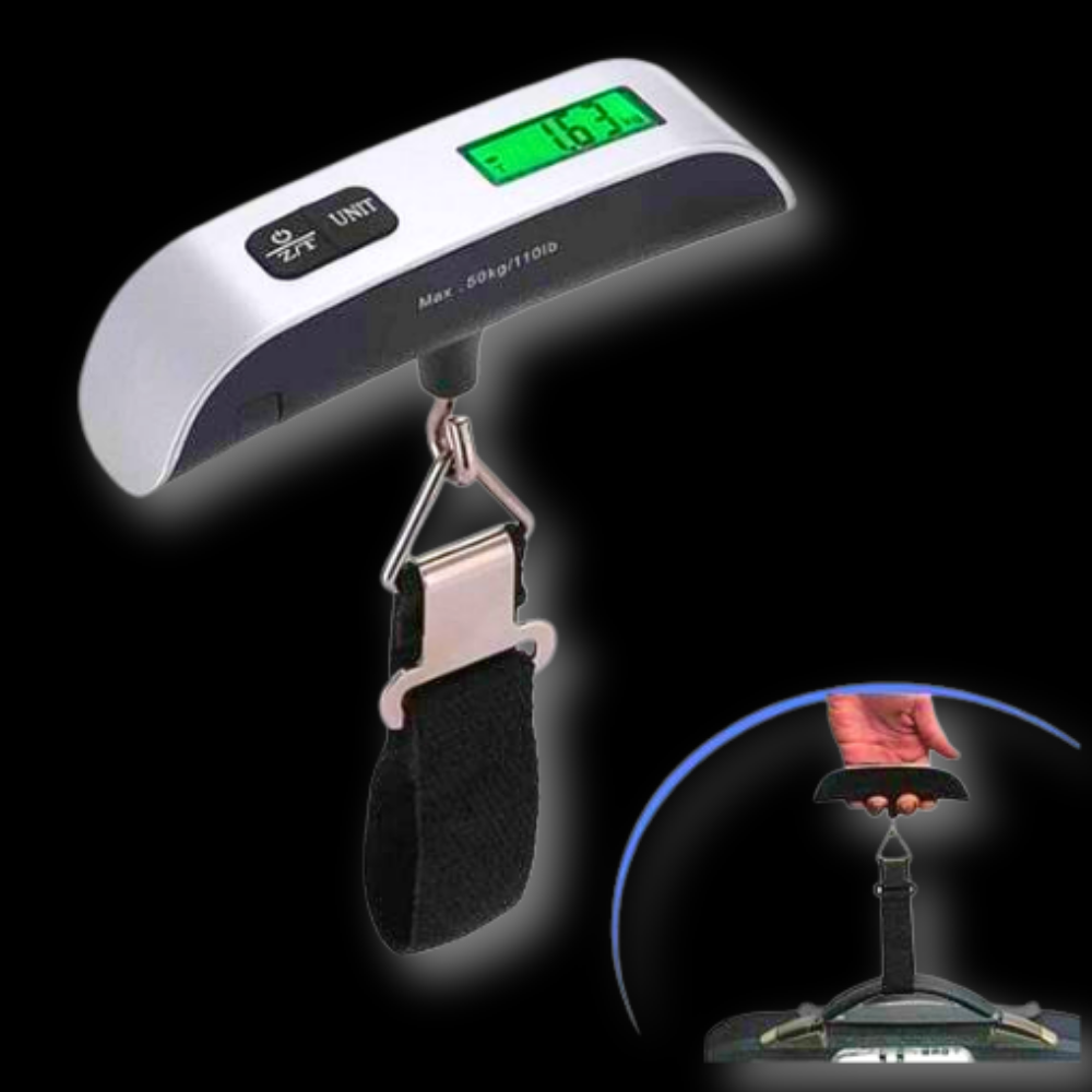 Dijital Bagaj Tartısı LCD Ekranlı 50 Kg El Tipi Valiz Tartısı Askılı Taşınabilir