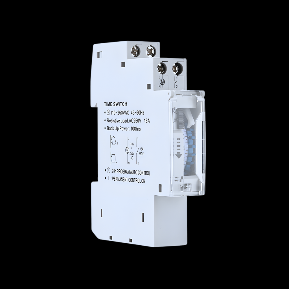 DIN Ray Tipi Mekanik Zaman Saati 24 Saat Analog Zamanlayıcı 16A 3500W