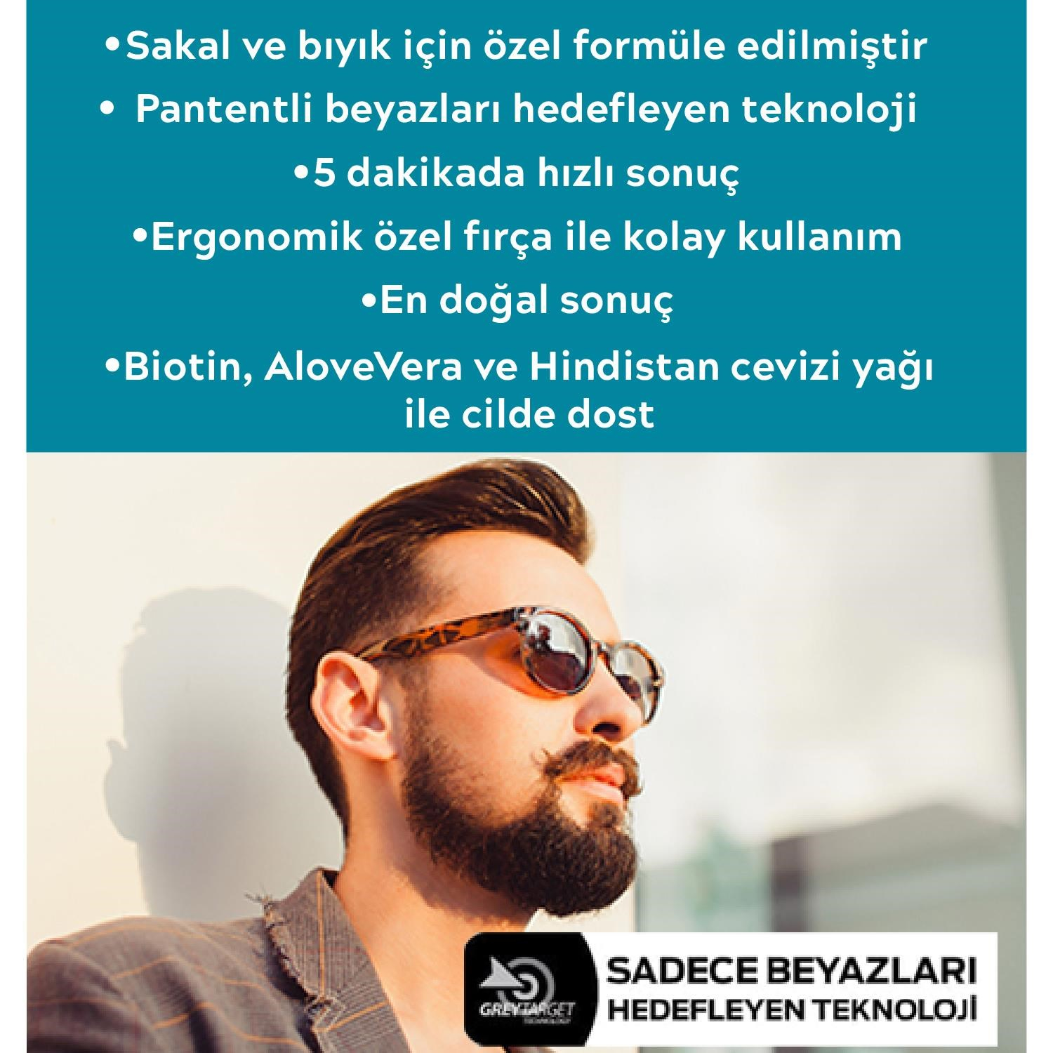 Sakal & Bıyık Boyası Açık Kahve