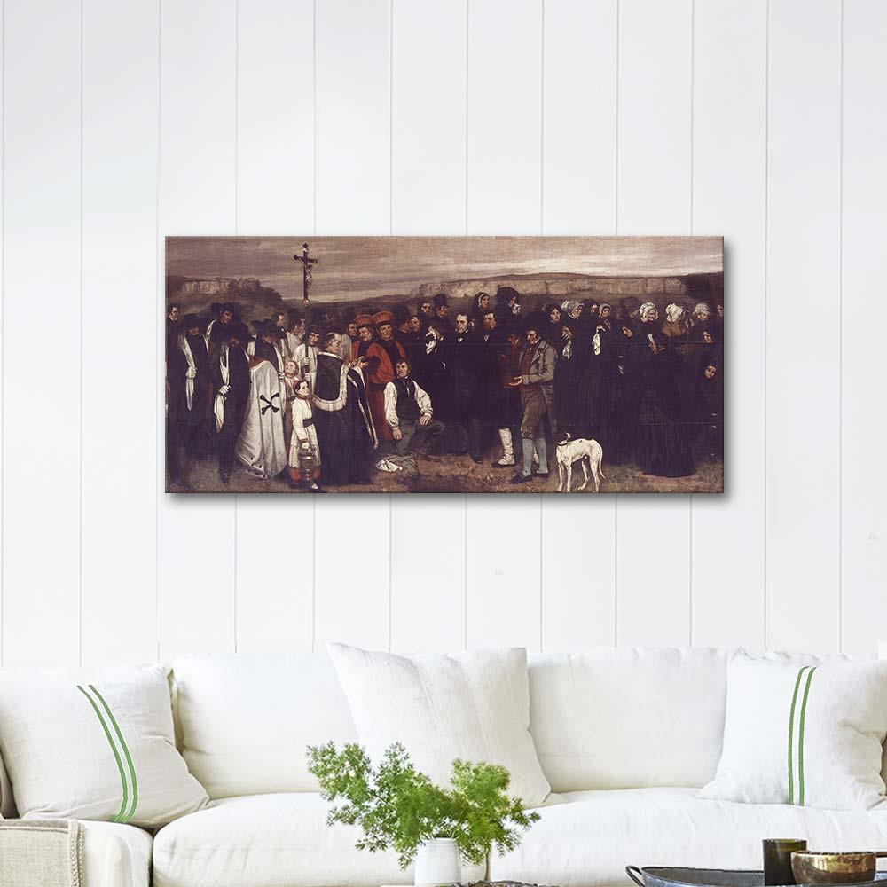 A Burial at Ornans by Gustave Courbet as Art Print