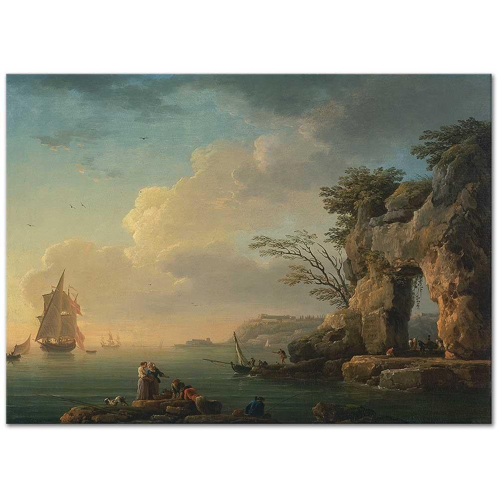 Claude Joseph Vernet Durgun Deniz Kanvas Tablo