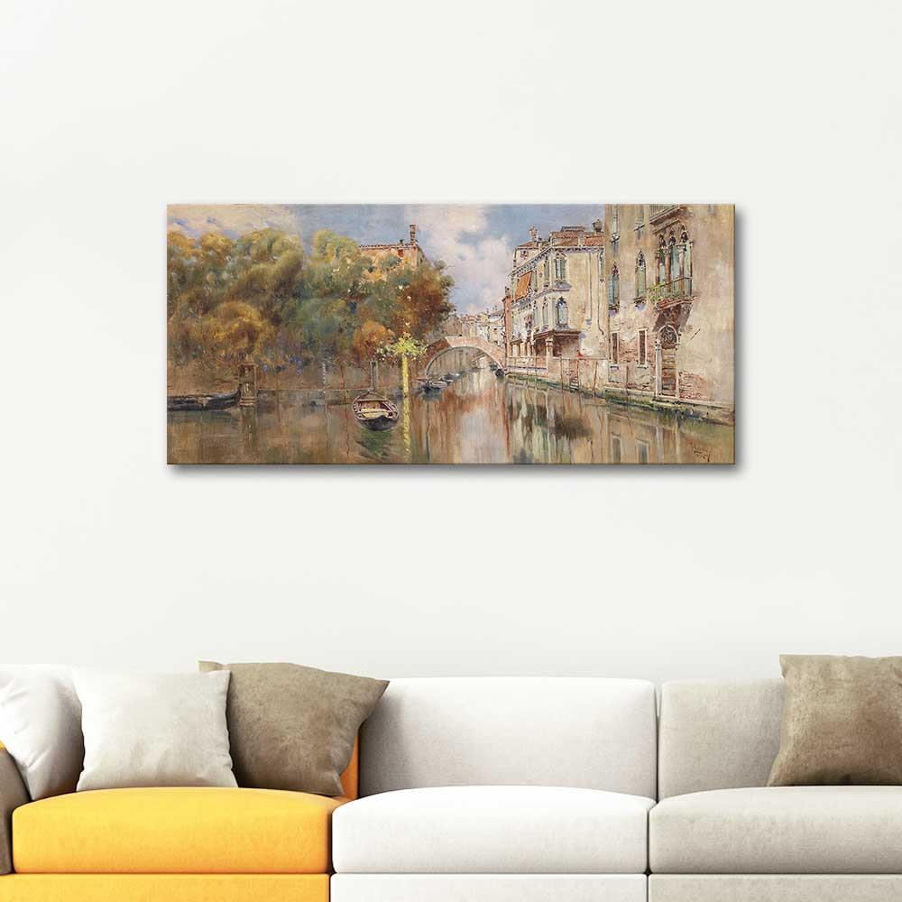 A Canal in Venice by Antonio Reyna Manescau as Art Print
