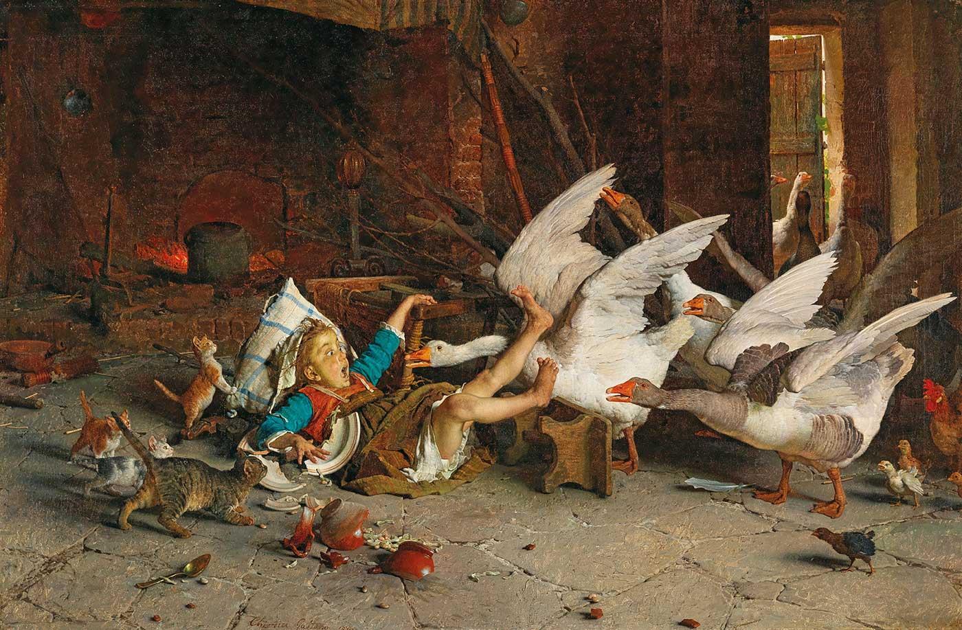 A Catastrophe by Gaetano Chierici as Art Print