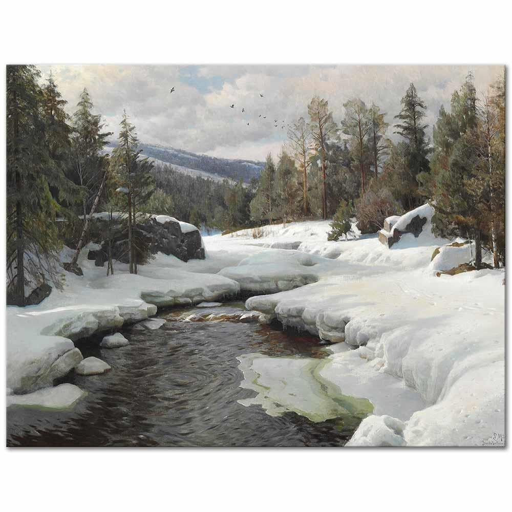 Peder Mørk Mønsted Bir Nisan Gününde Eriyen Karlar Kanvas Tablo