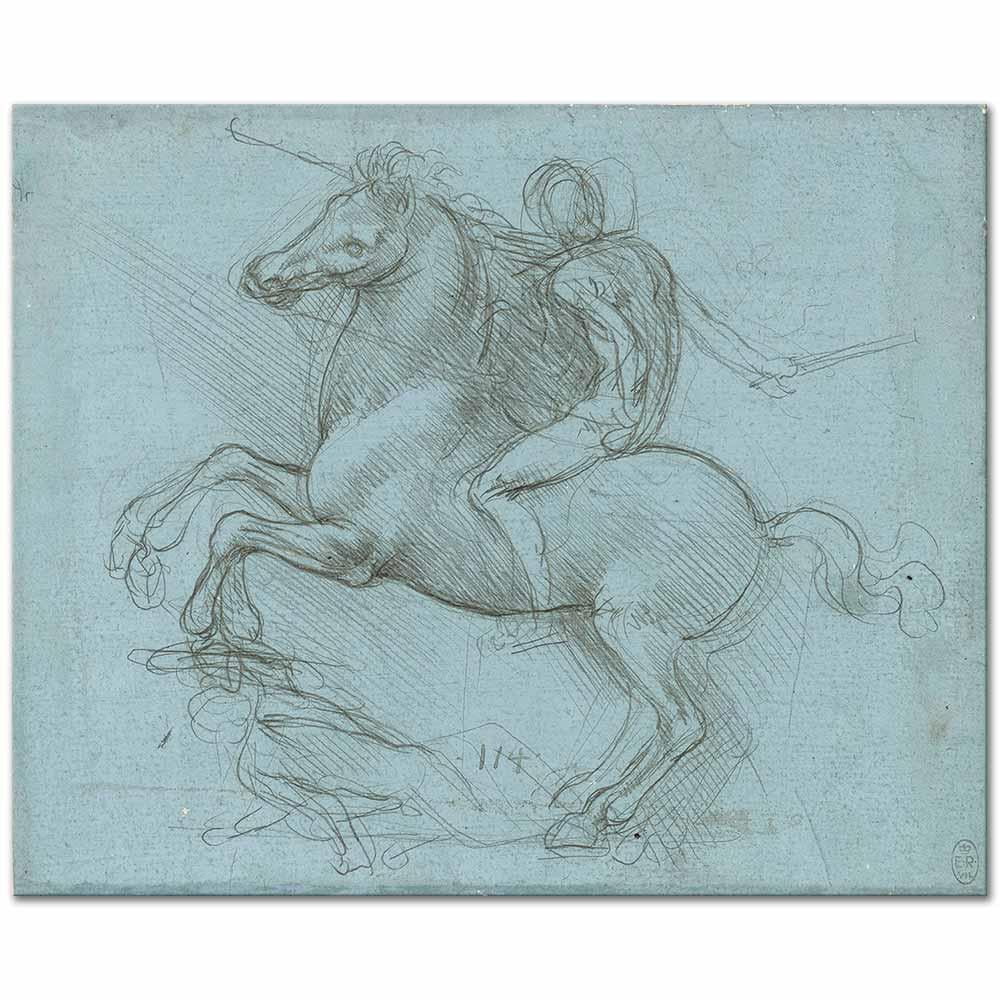 A Design for an Equestrian Monument by Leonardo Da Vinci as Art Print