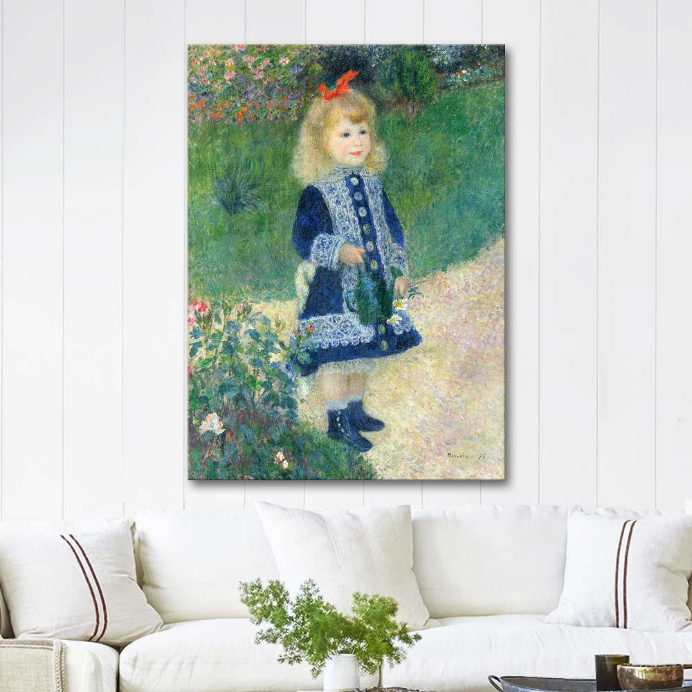 A Girl with a Watering Can by Pierre Auguste Renoir as Art Print
