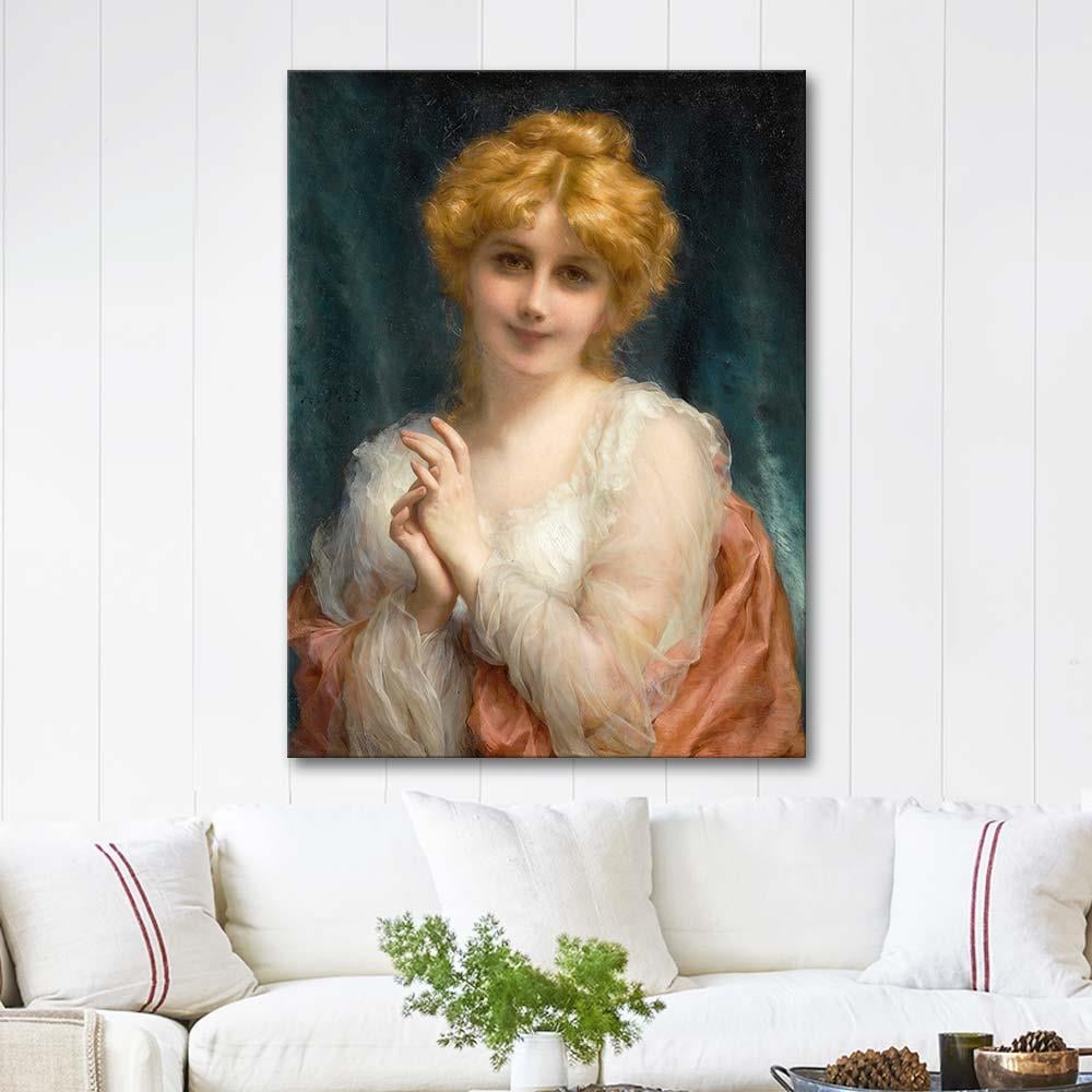 A Golden Haired Beauty by Adolphe Piot as Art Print