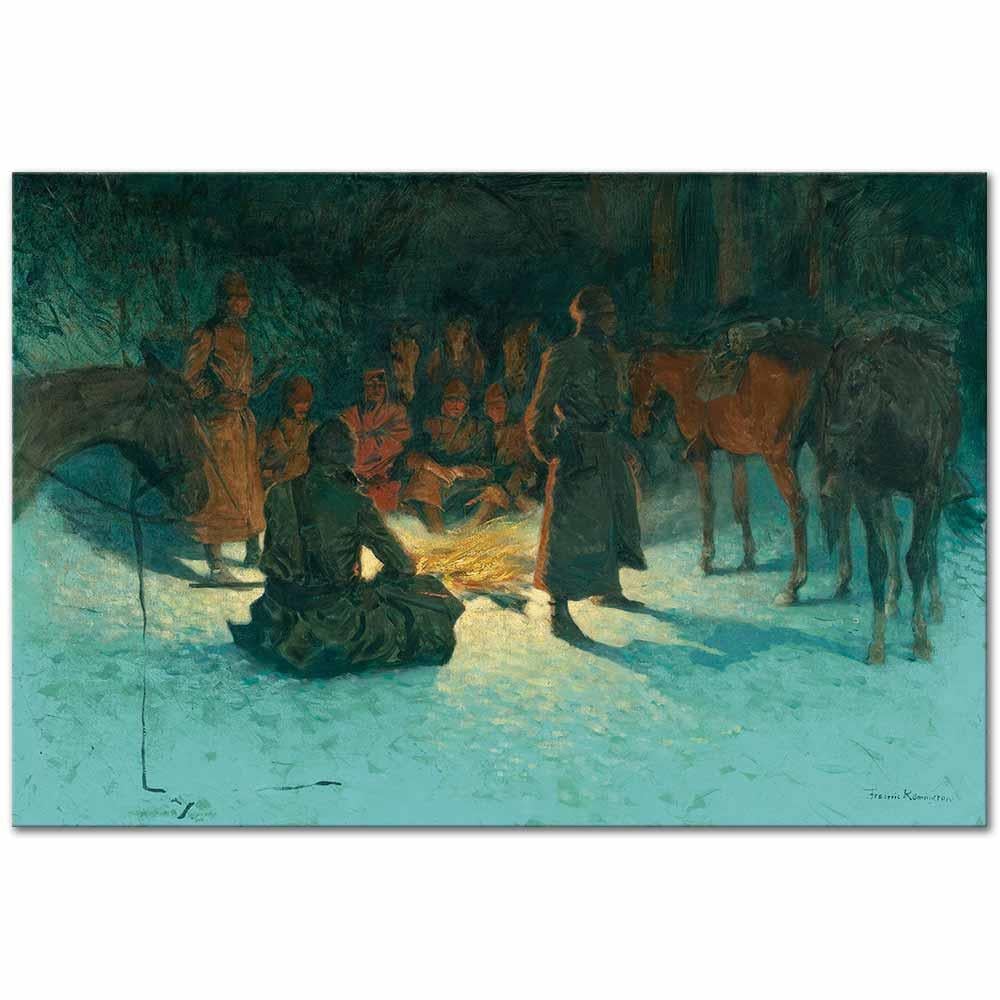 Frederic Remington Arazide Mola Kanvas Tablo