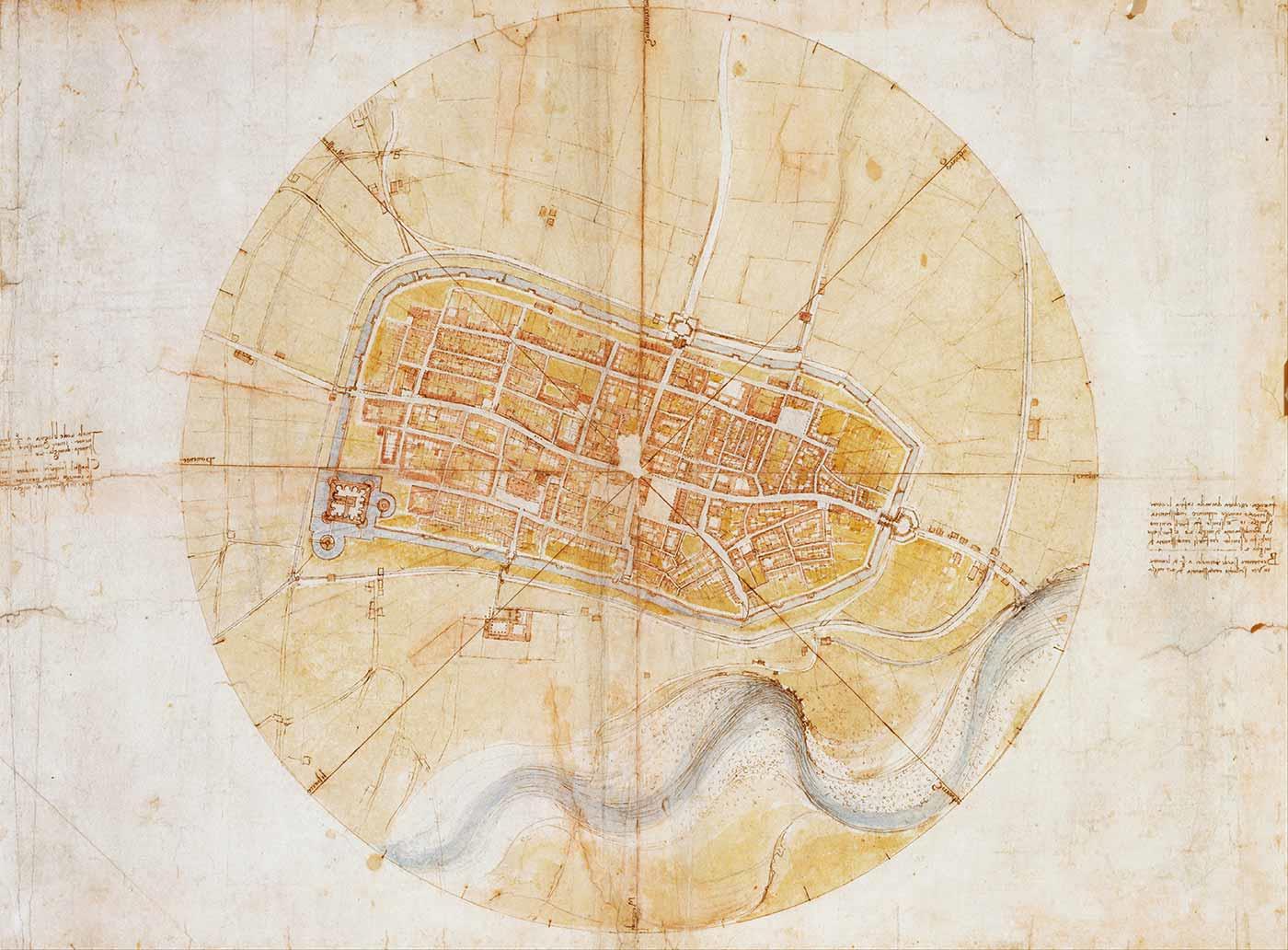 A Map of Imola by Leonardo da Vinci