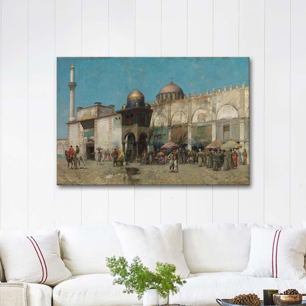 A Mosque by Alberto Pasini as Art Print