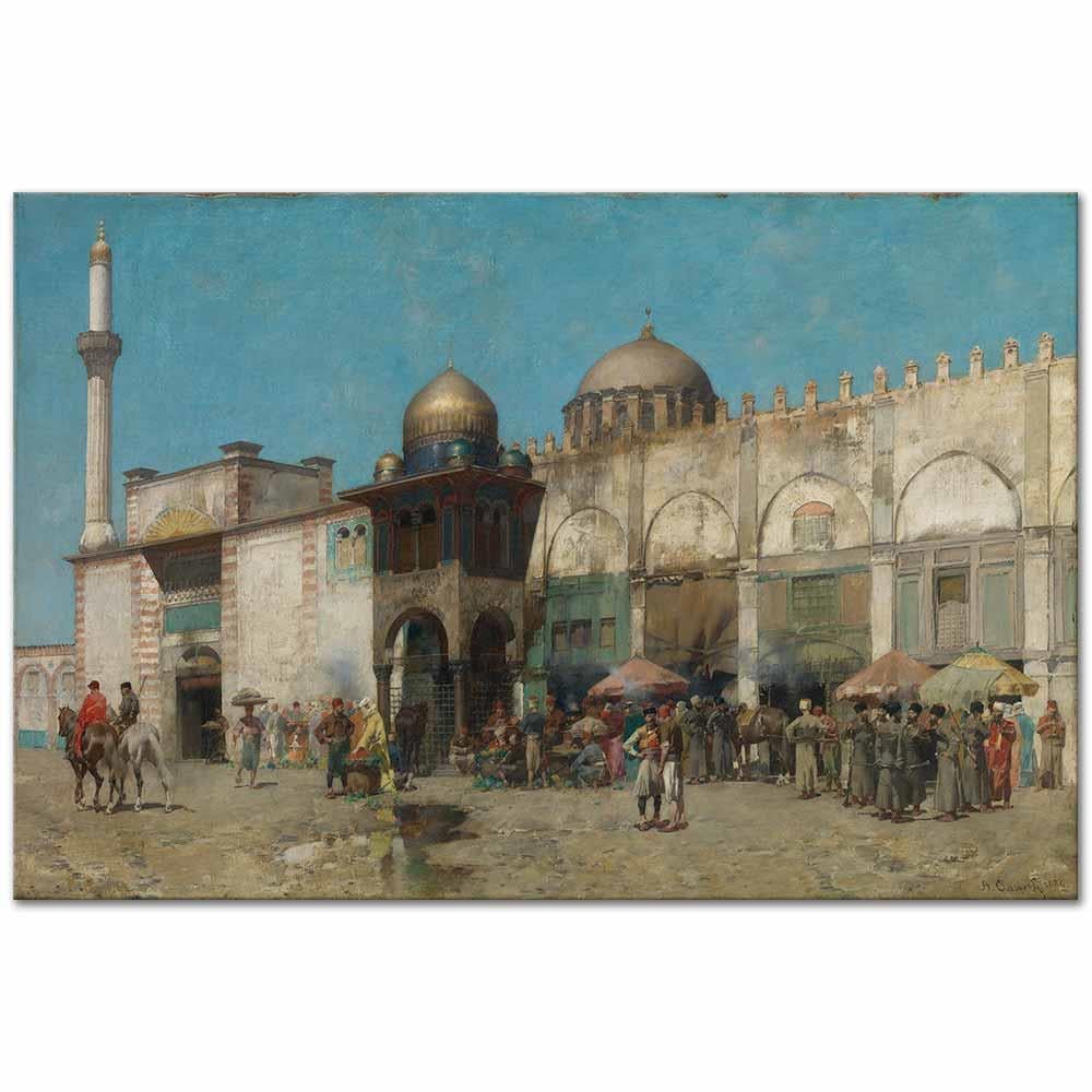 A Mosque by Alberto Pasini as Art Print