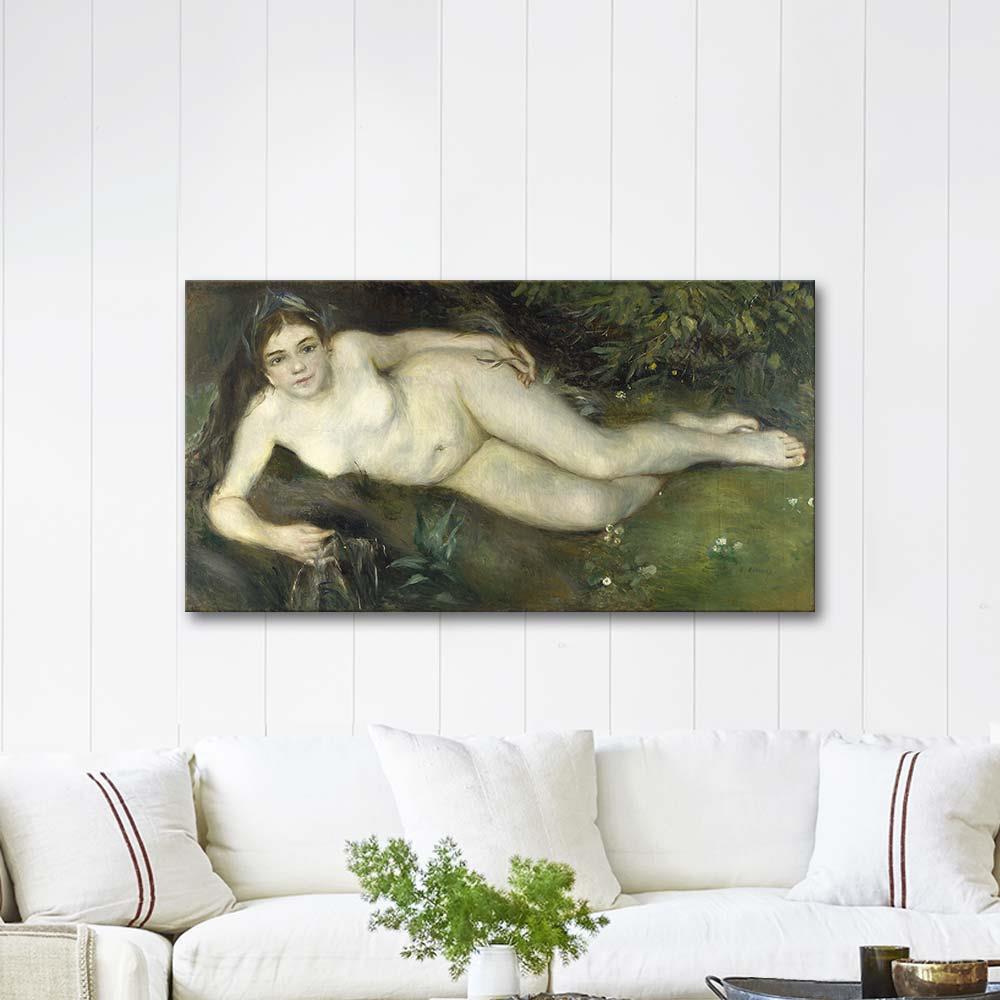 A Nymph by a Stream by Pierre Auguste Renoir as Art Print