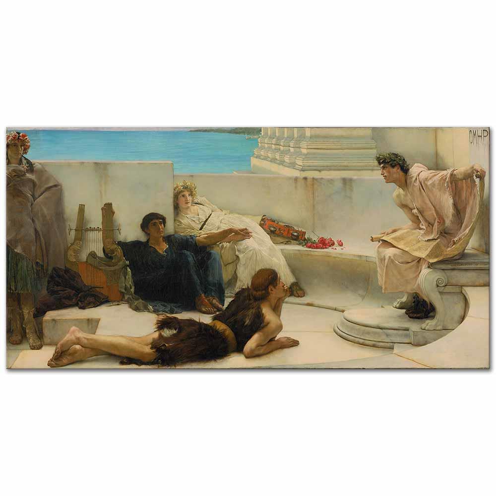 A Reading from Homer by Sir Lawrence Alma-Tadema as Art Print