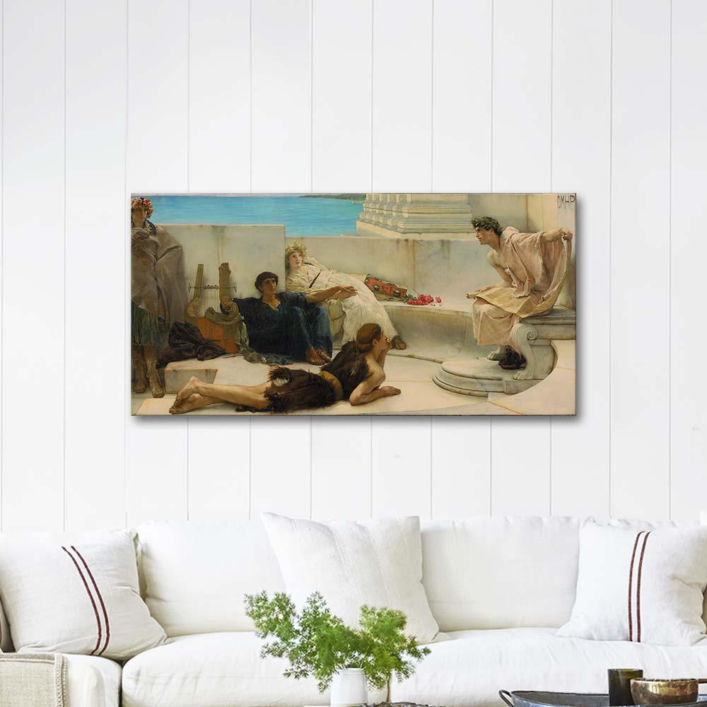 A Reading from Homer by Sir Lawrence Alma-Tadema as Art Print