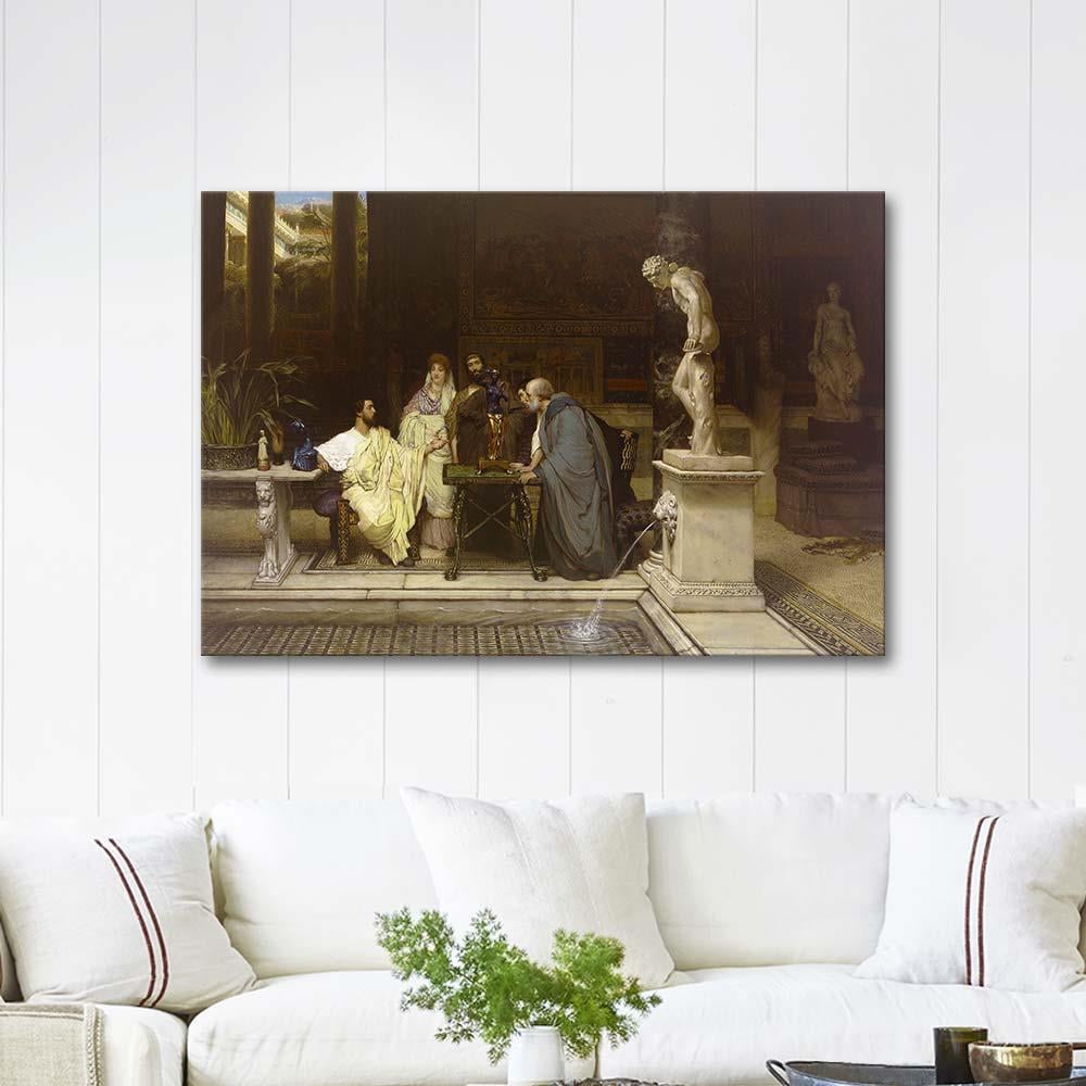 Sir Lawrence Alma-Tadema Romalı Sanatseverler Kanvas Tablo