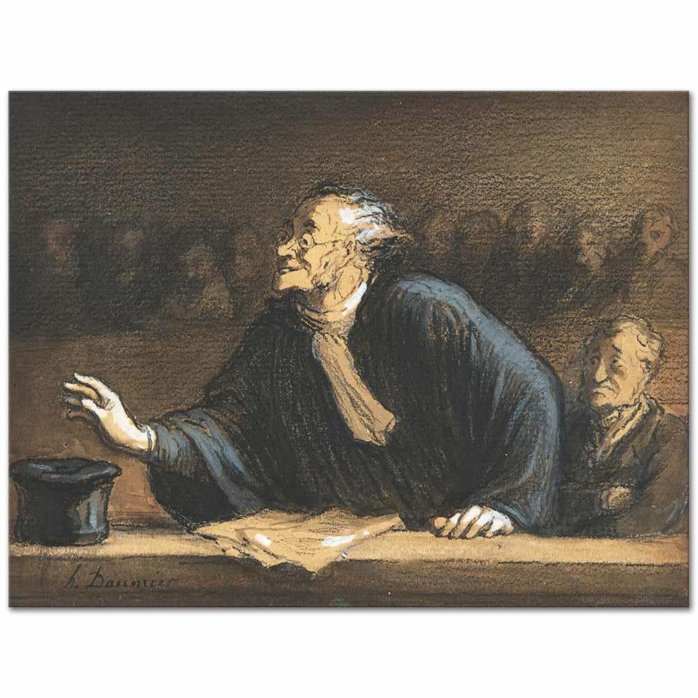 Honore Daumier Bir Savunma Üstadı Kanvas Tablo