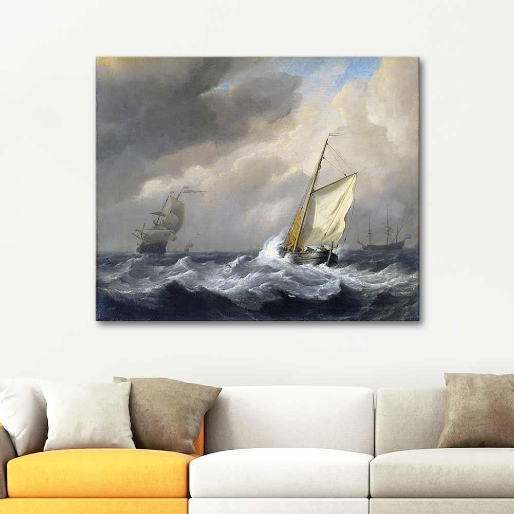 A Small Dutch Vessel by Willem van de Velde as Art Print