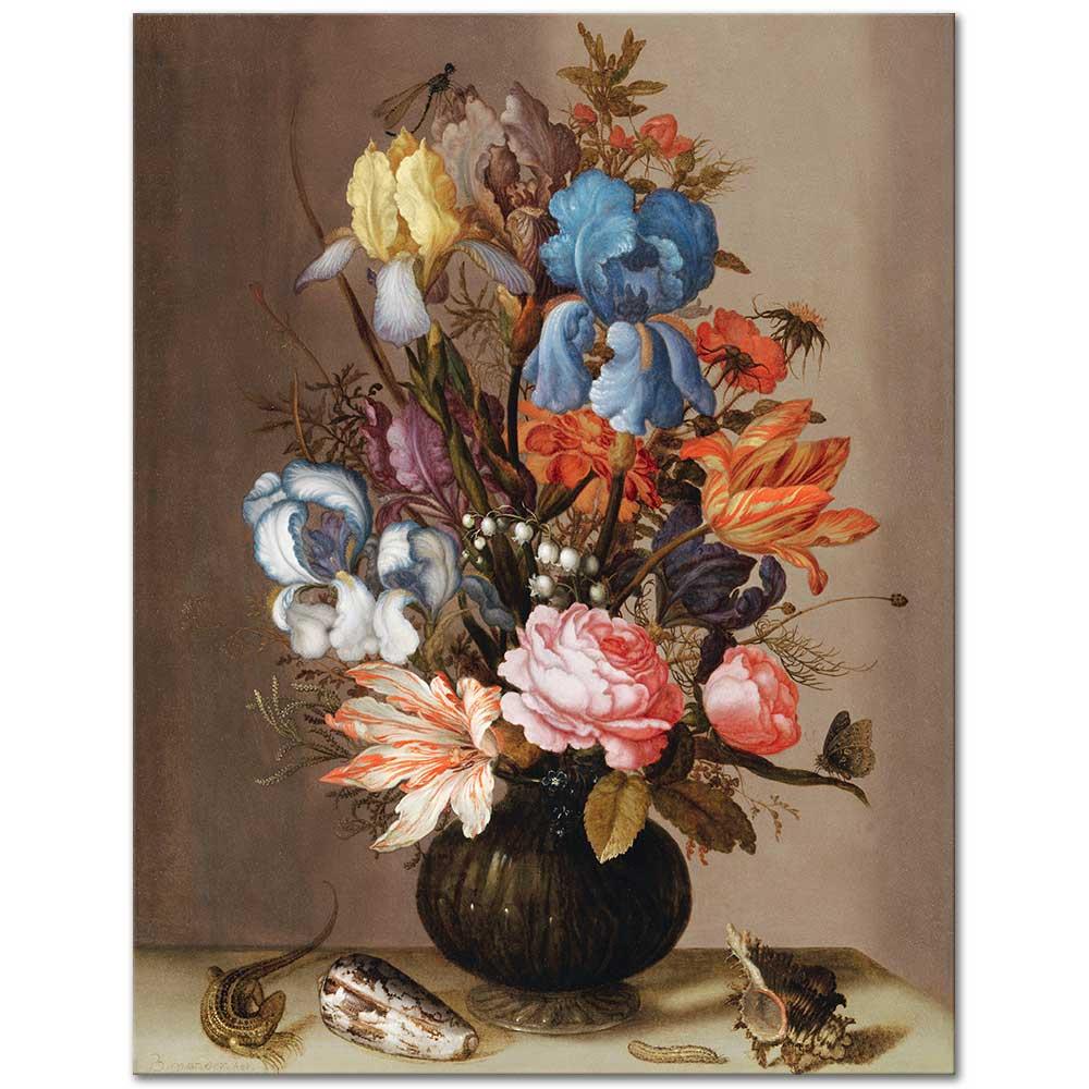 Balthasar van der Ast Çiçekli Natürmort Kanvas Tablo