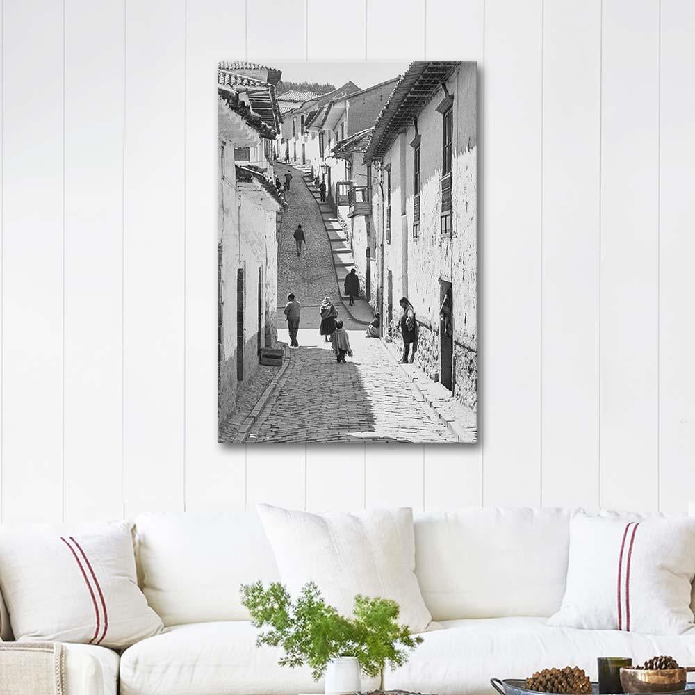 Edouard Boubat Peru'da Bir Sokak Kanvas Tablo