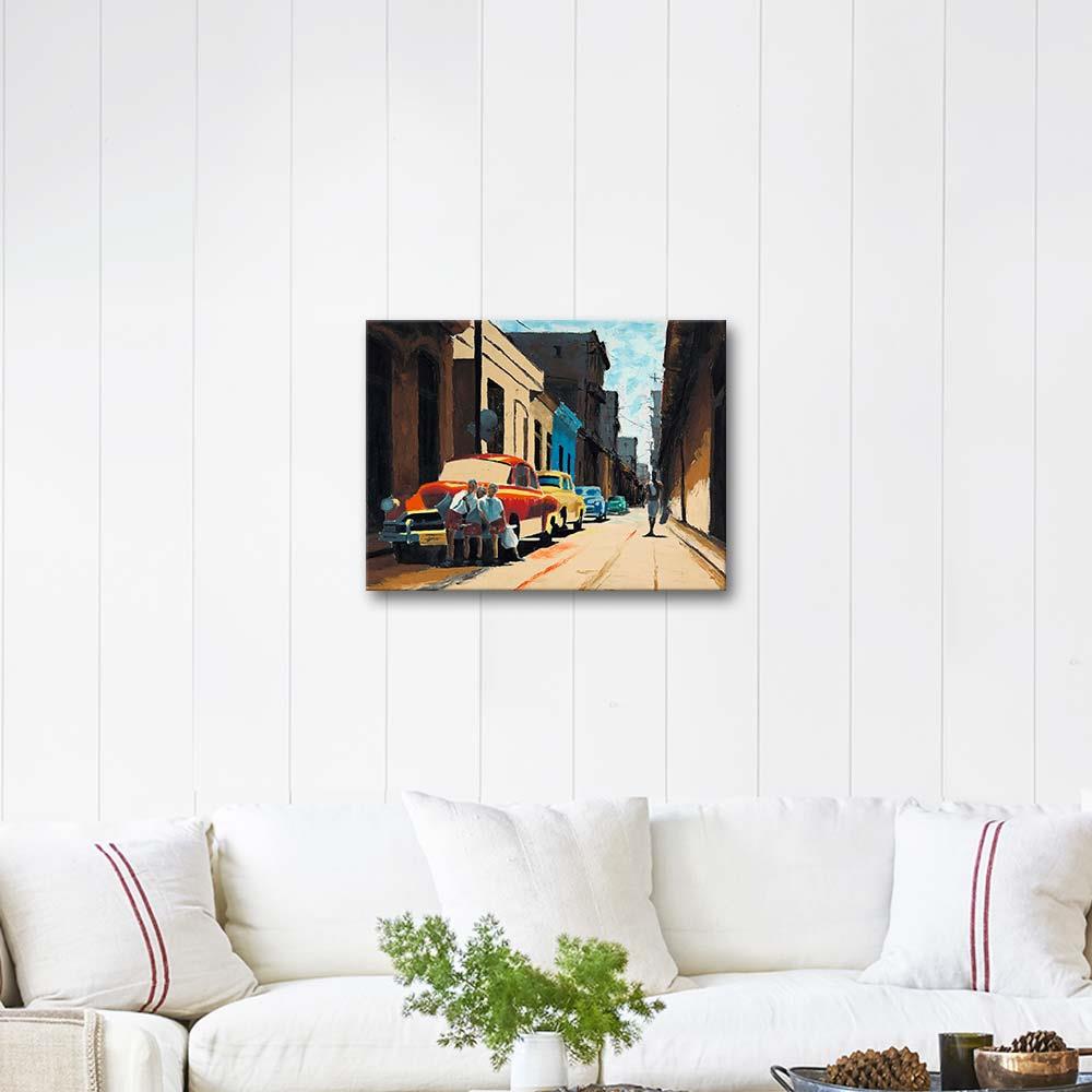 Havana'da bir Sokak Kanvas Tablo