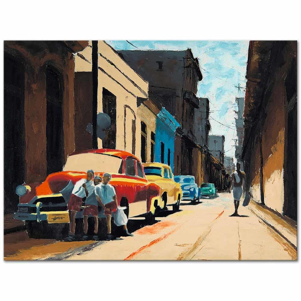 Havana'da bir Sokak Kanvas Tablo