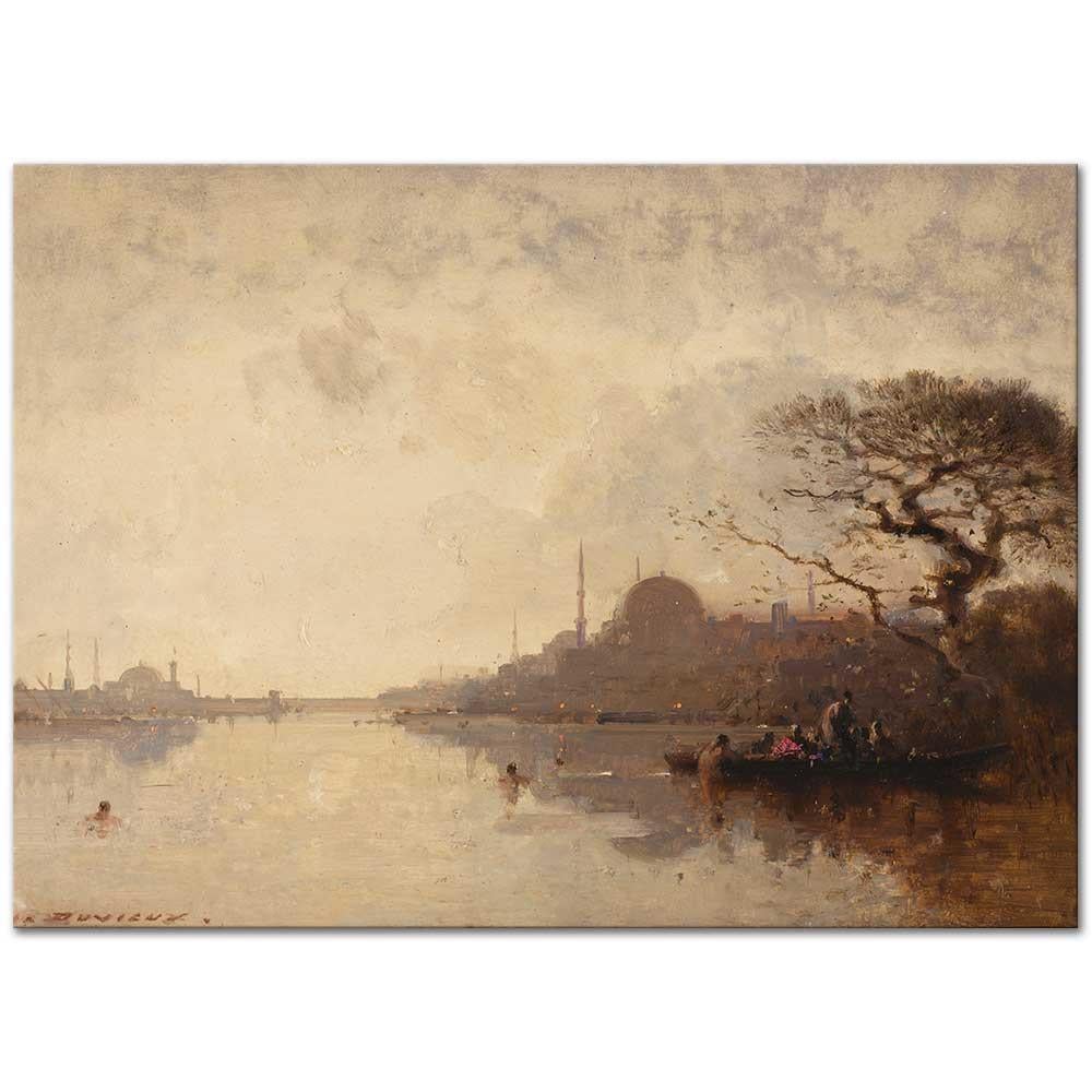 Henri Duvieux Boğaziçi Manzarası Kanvas Tablo