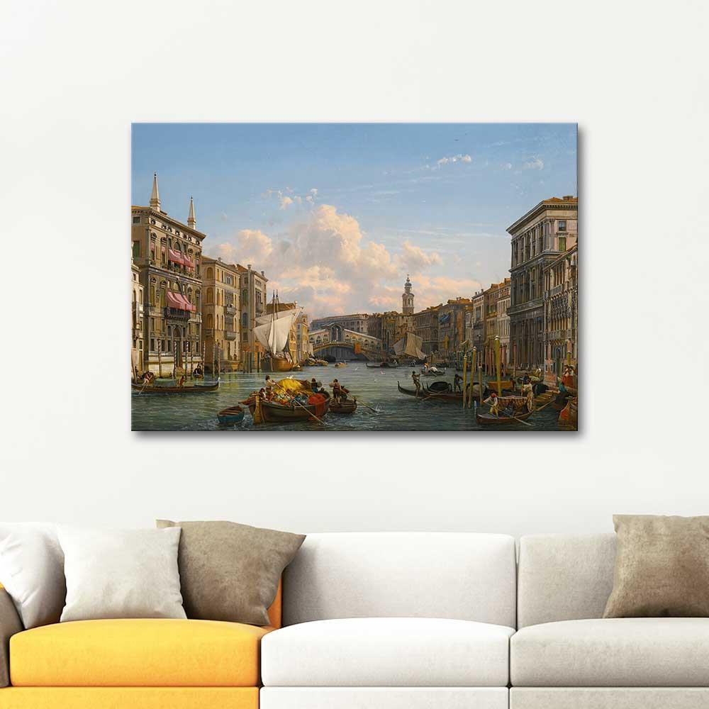 A View Of The Grand Canal Venice by Friedrich Paul Nerly as Art Print