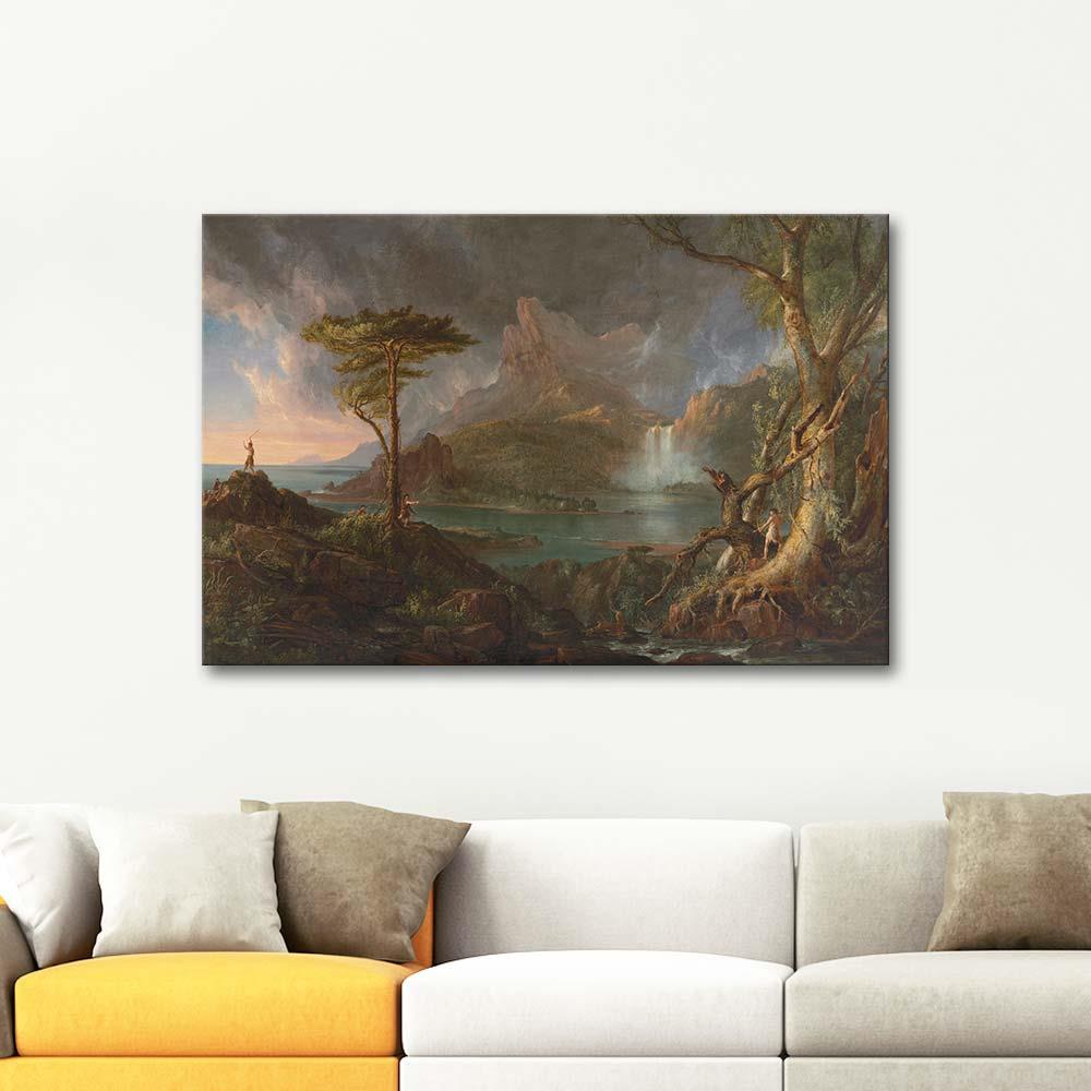 Thomas Cole Vahşi Yaşamdan Bir Sahne Kanvas Tablo