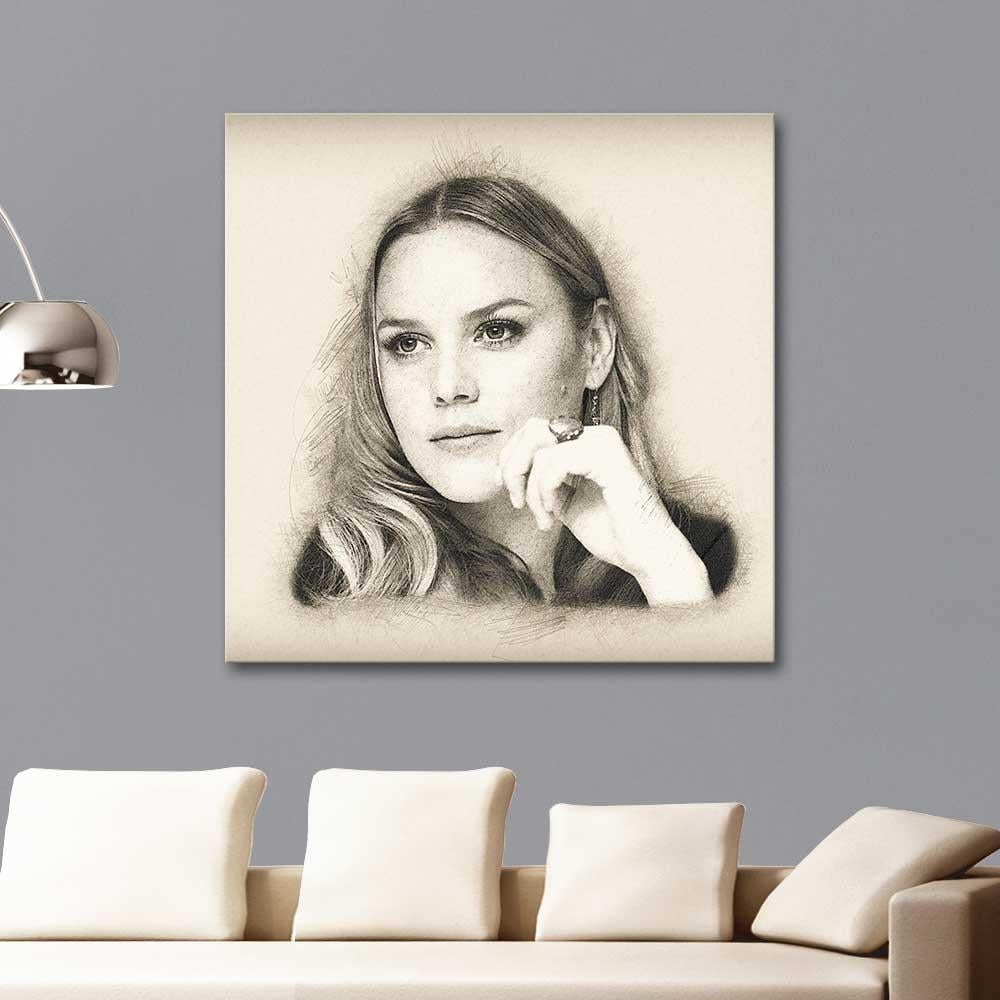 Abbie Cornish Portresi Kanvas Tablo