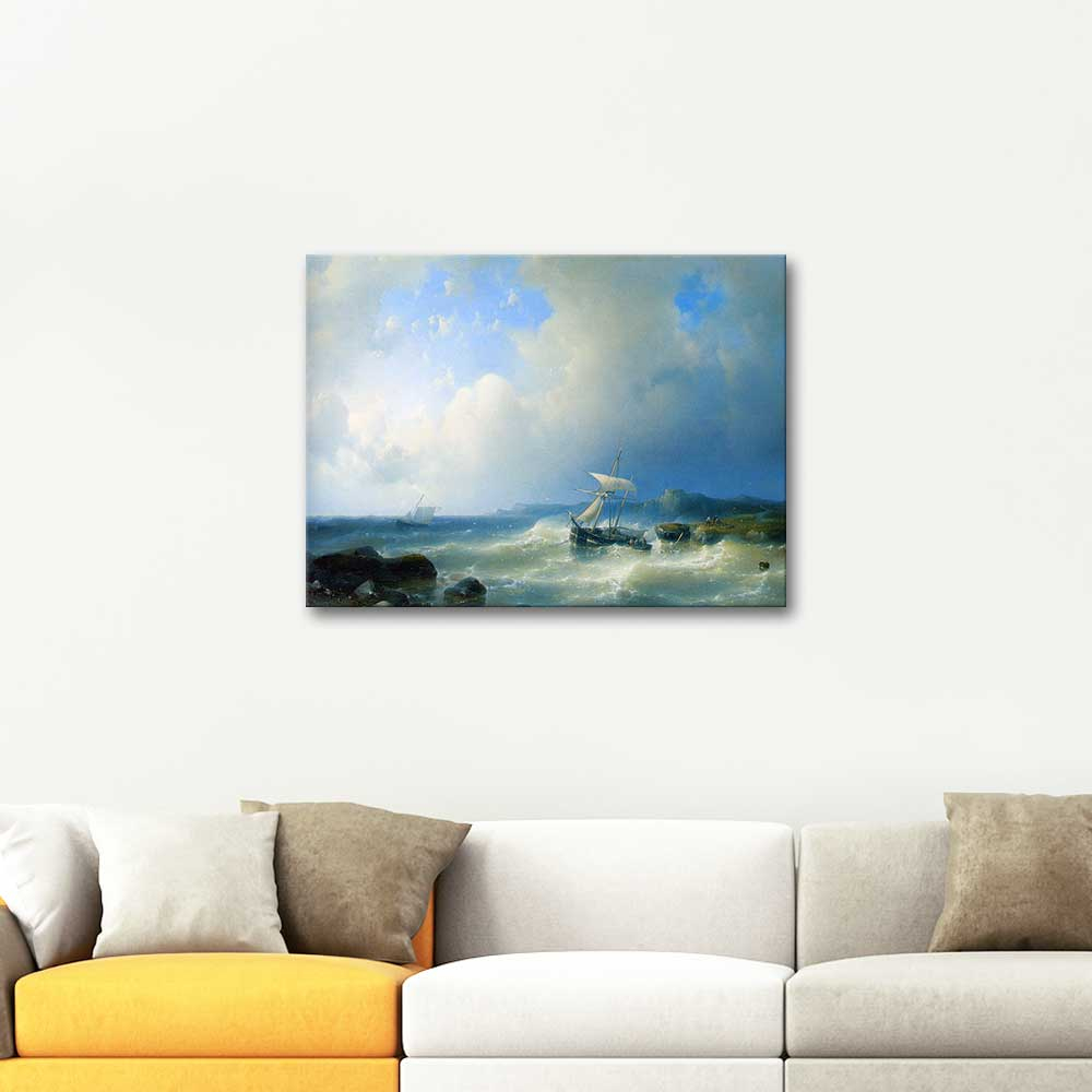 Abraham Hulk Kayalık Kıyı Kanvas Tablo