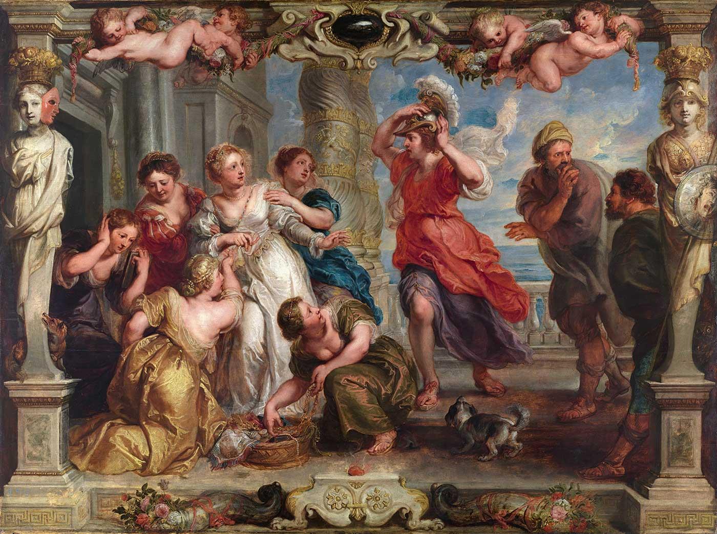 Peter Paul Rubens Achilles Lycomedes'in Kızları Arasında Kanvas Tablo