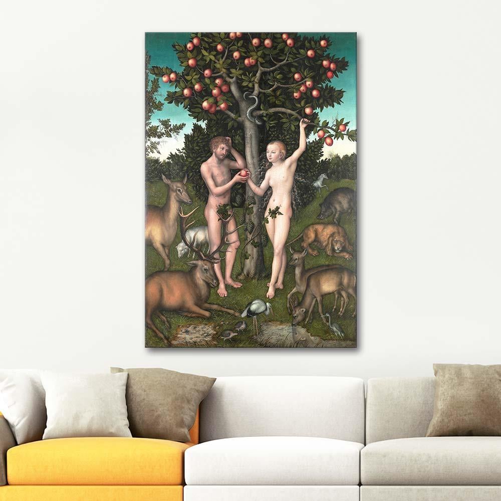 Adam and Eva by Lucas Cranach as Art Print